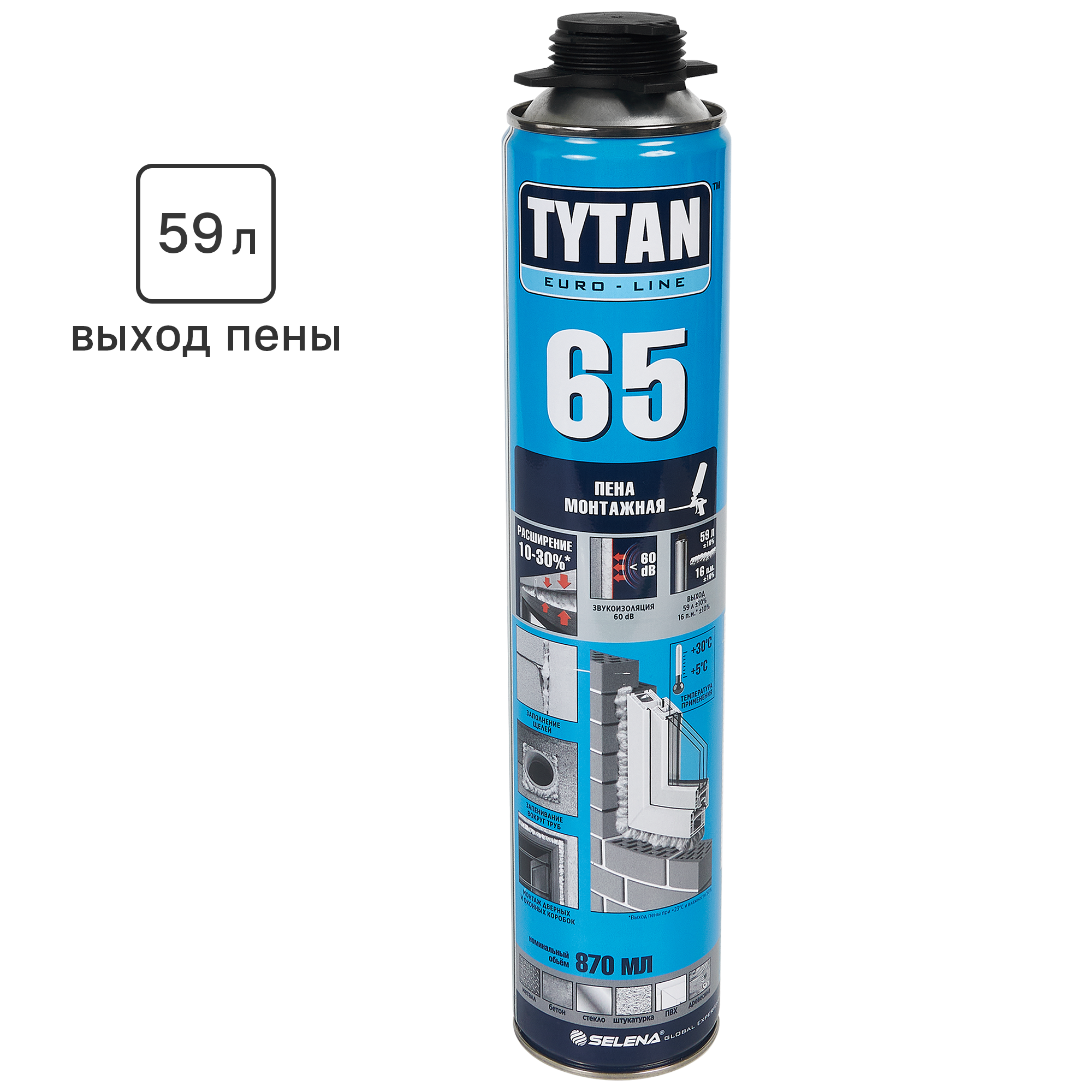 Изображение товара Пена монтажная профессиональная Tytan 65 летняя 870 мл