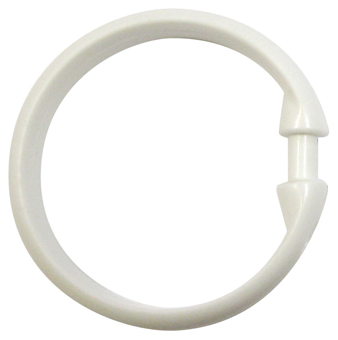 Изображение товара Кольца для шторок с клипсами Vidage белые 12 шт практичное крепление для ванны и помещений