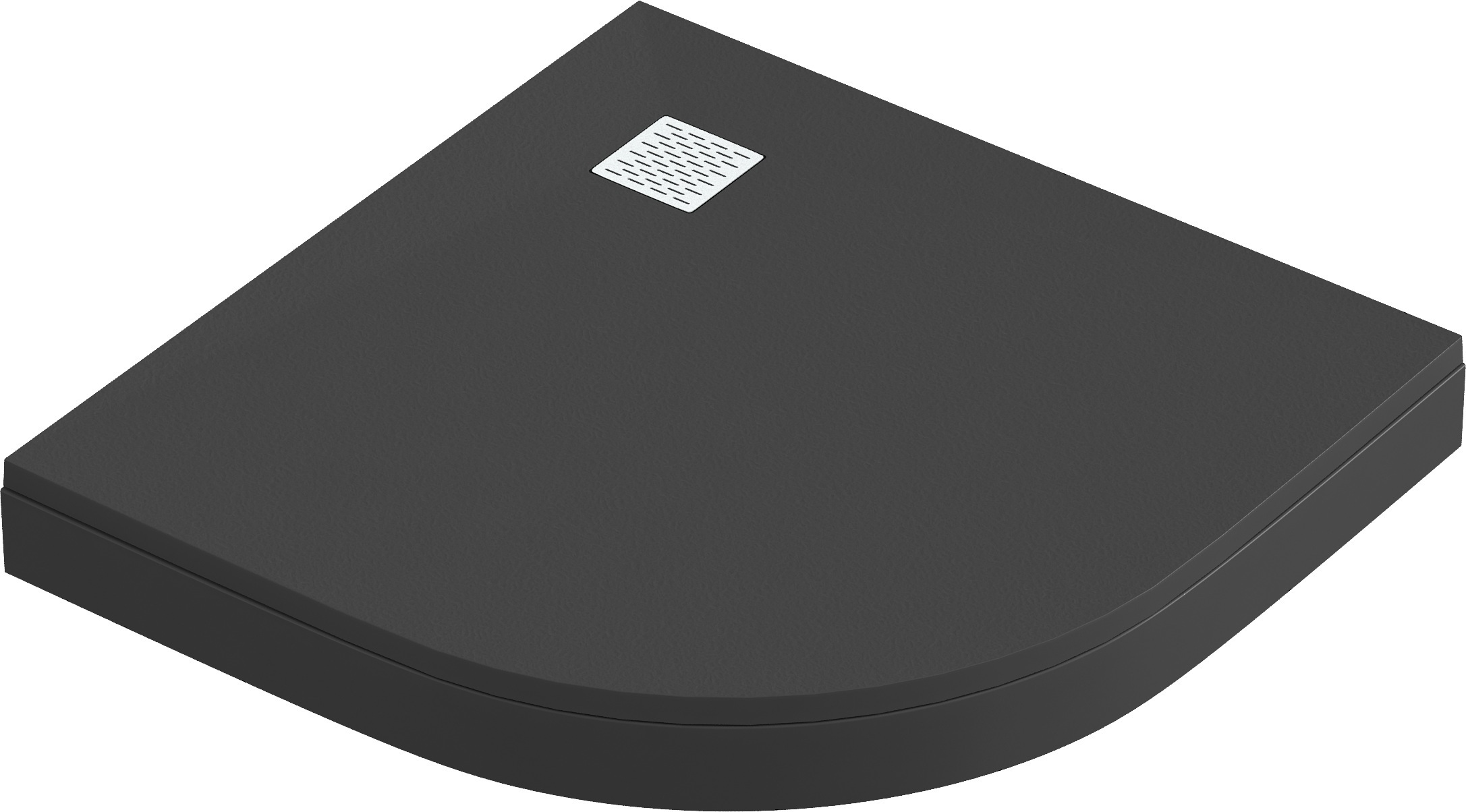 Изображение товара Душевой поддон Marble 1/4 круга из искусственного камня 90x90 см черный