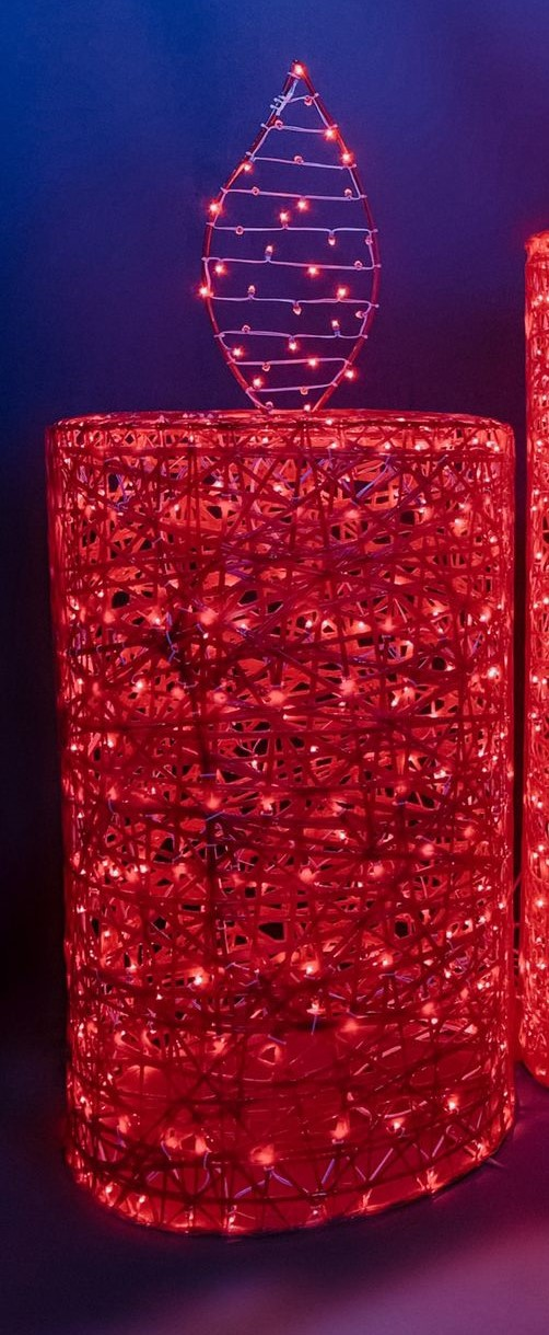 Изображение товара Электрическая светящиеся фигура Свеча 200 LED 40x180x40 см теплый белый свет