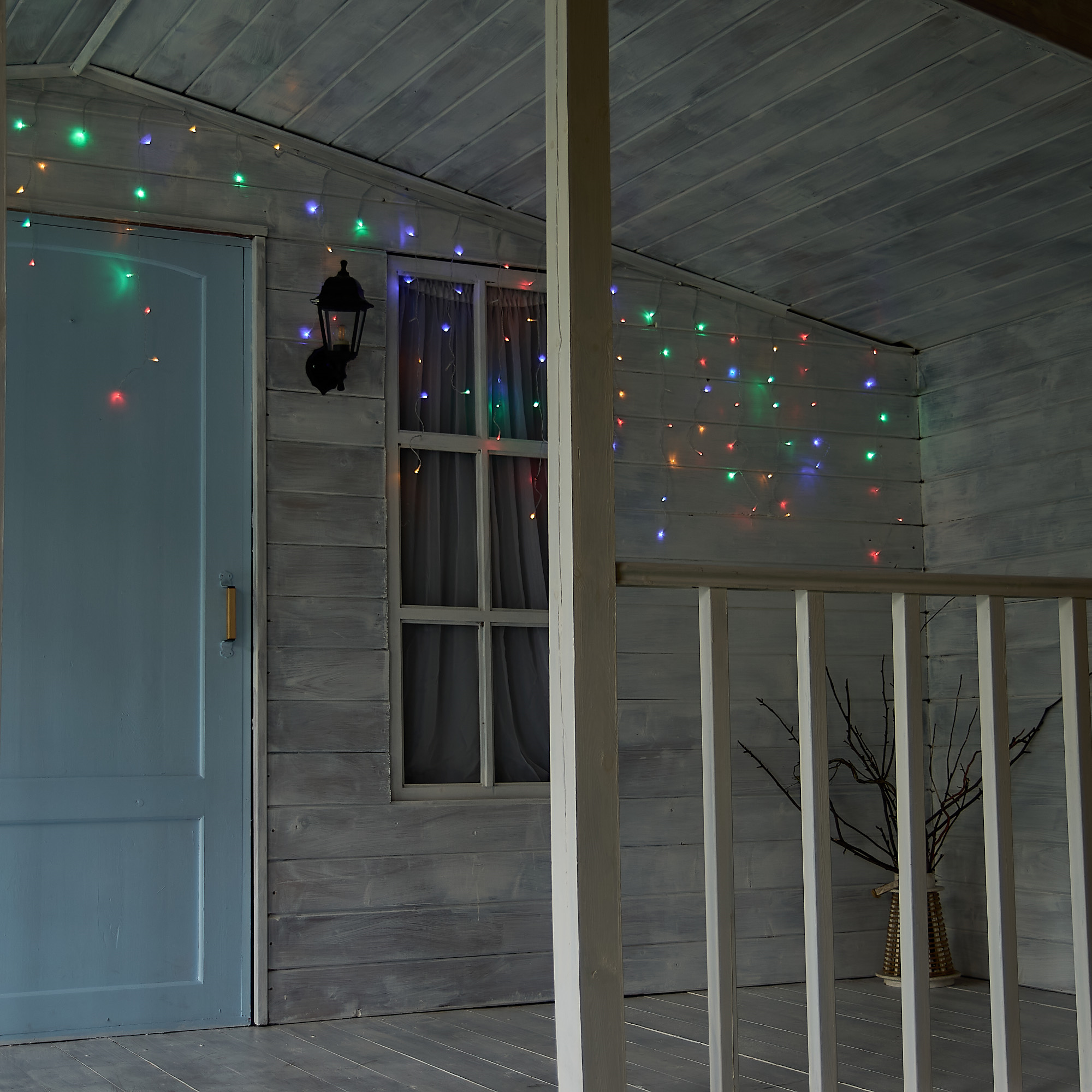 Изображение товара Гирлянда светодиодная бахрома Uniel 10 м разноцветный свет IP44