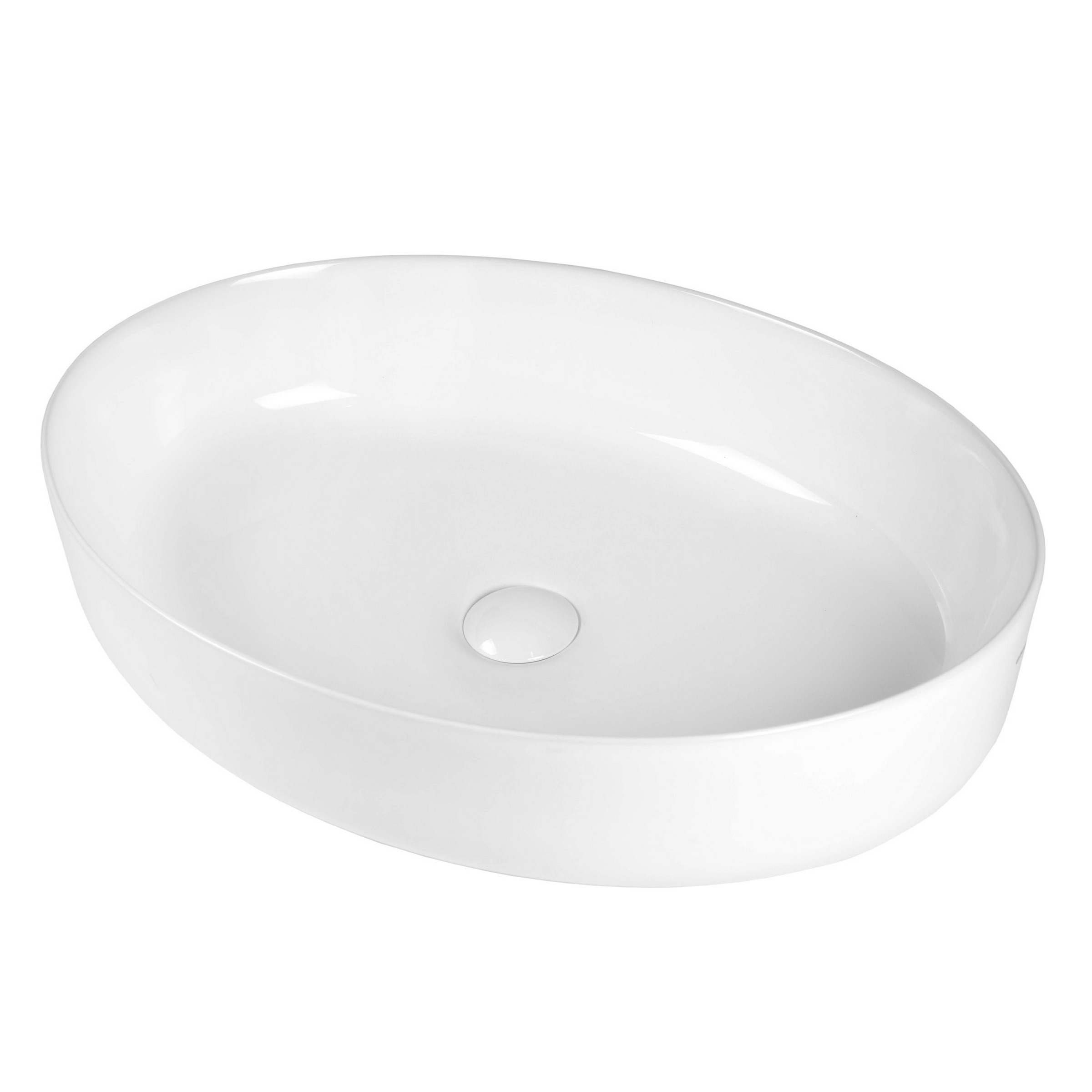 Изображение товара Накладная раковина BOND SLM62550 овальная белый глянец для ванной комнаты