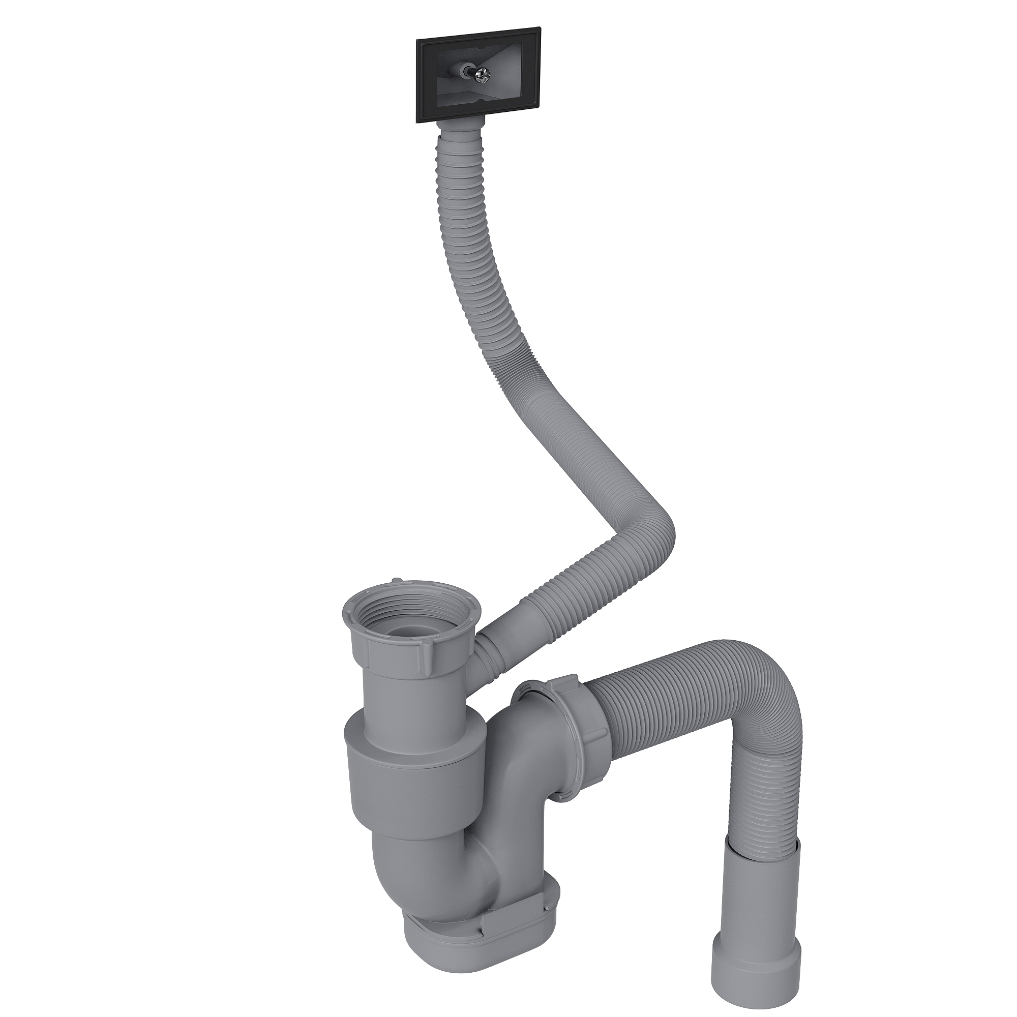 Изображение товара Сифон для мойки Reflexion RX9001PT 50 мм с переливом Италия