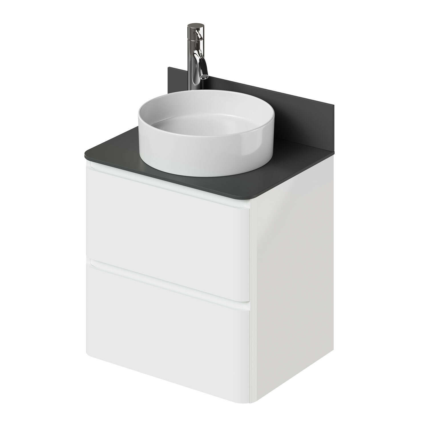 Изображение товара Подвесная тумба со столешницей Итана Roberto 60 602x458x586 белый глянец