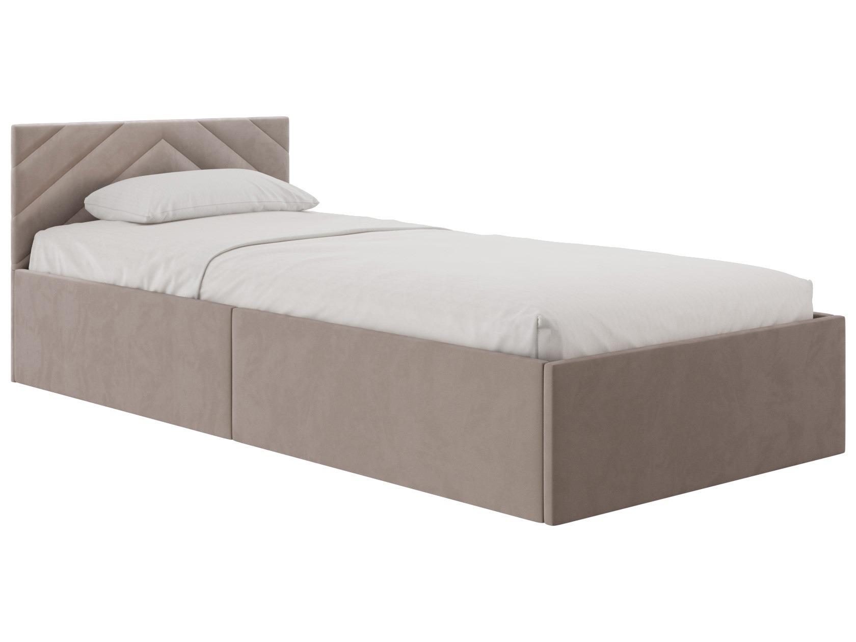 Изображение товара Кровать Джос 98x71x207 см с изножьем из ЛДСП цвет какао