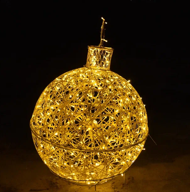 Изображение товара Электрическая светящиеся фигура Елочная игрушка 100 LED 80x80x80 см теплый белый свет