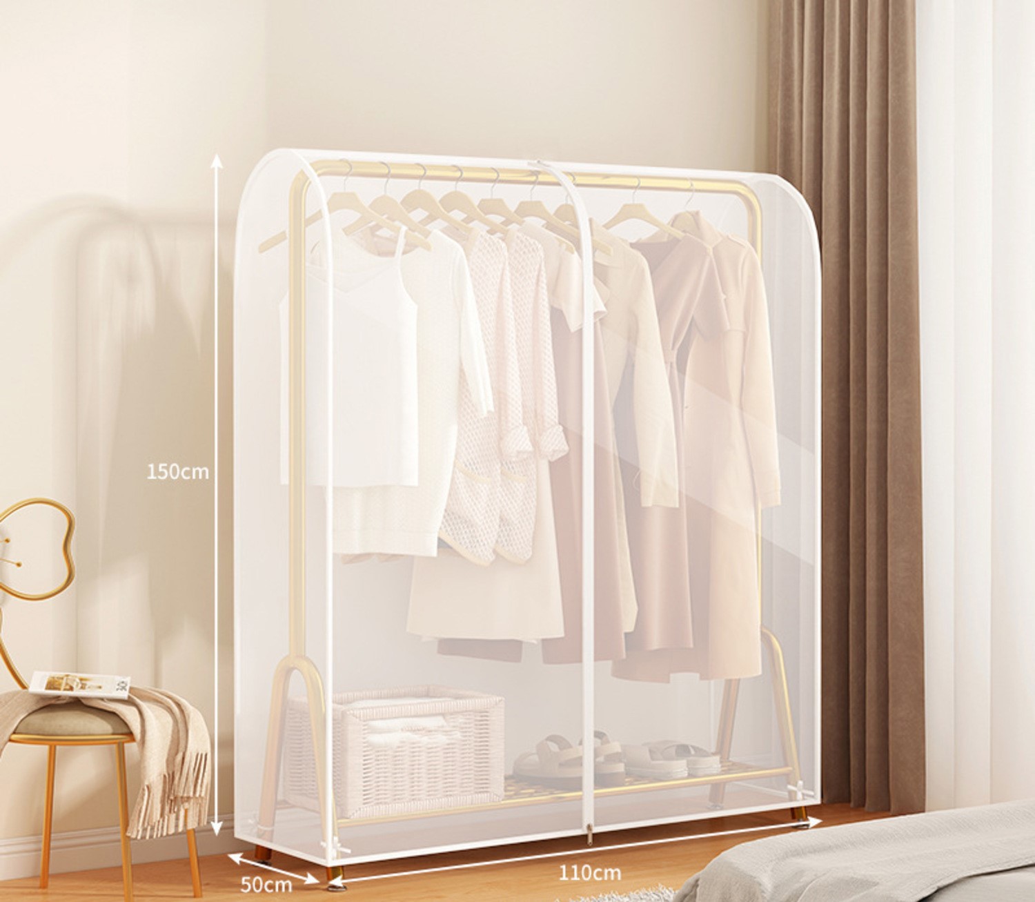 Изображение товара Чехол на вешалку 110x150 см из нетканого материала белый