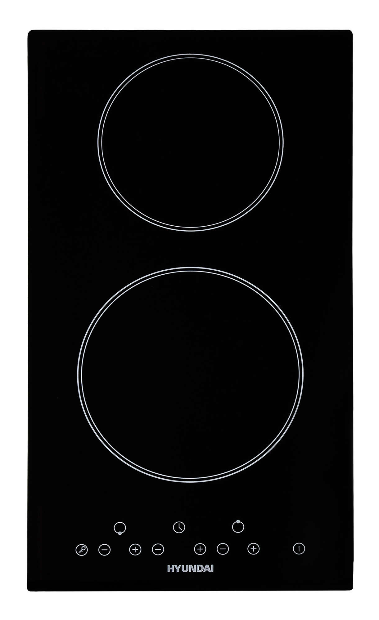 Изображение товара Электрическая варочная панель Hyundai HHE 3250 BG 2 конфорки черный стеклокерамика