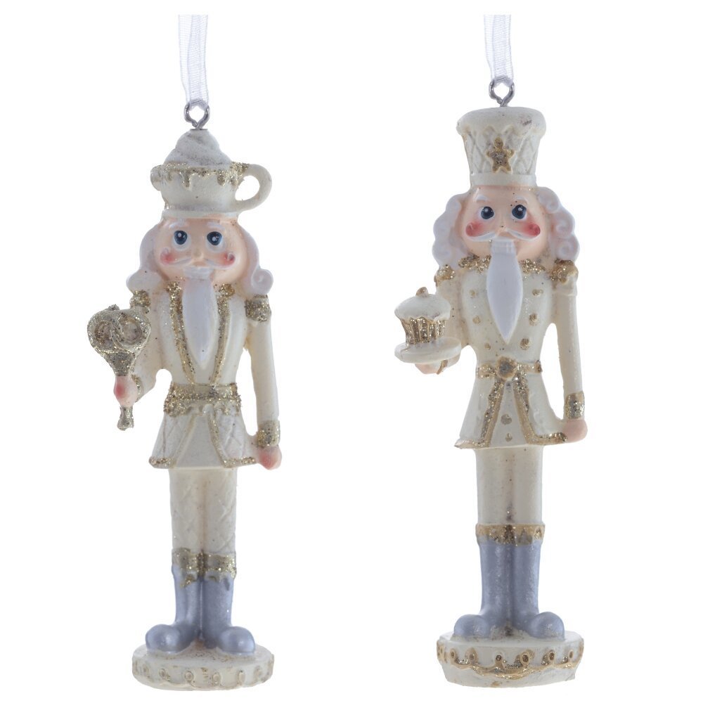 Изображение товара Елочная игрушка Солдатик 782456 10.5 см белая новогодняя декорация