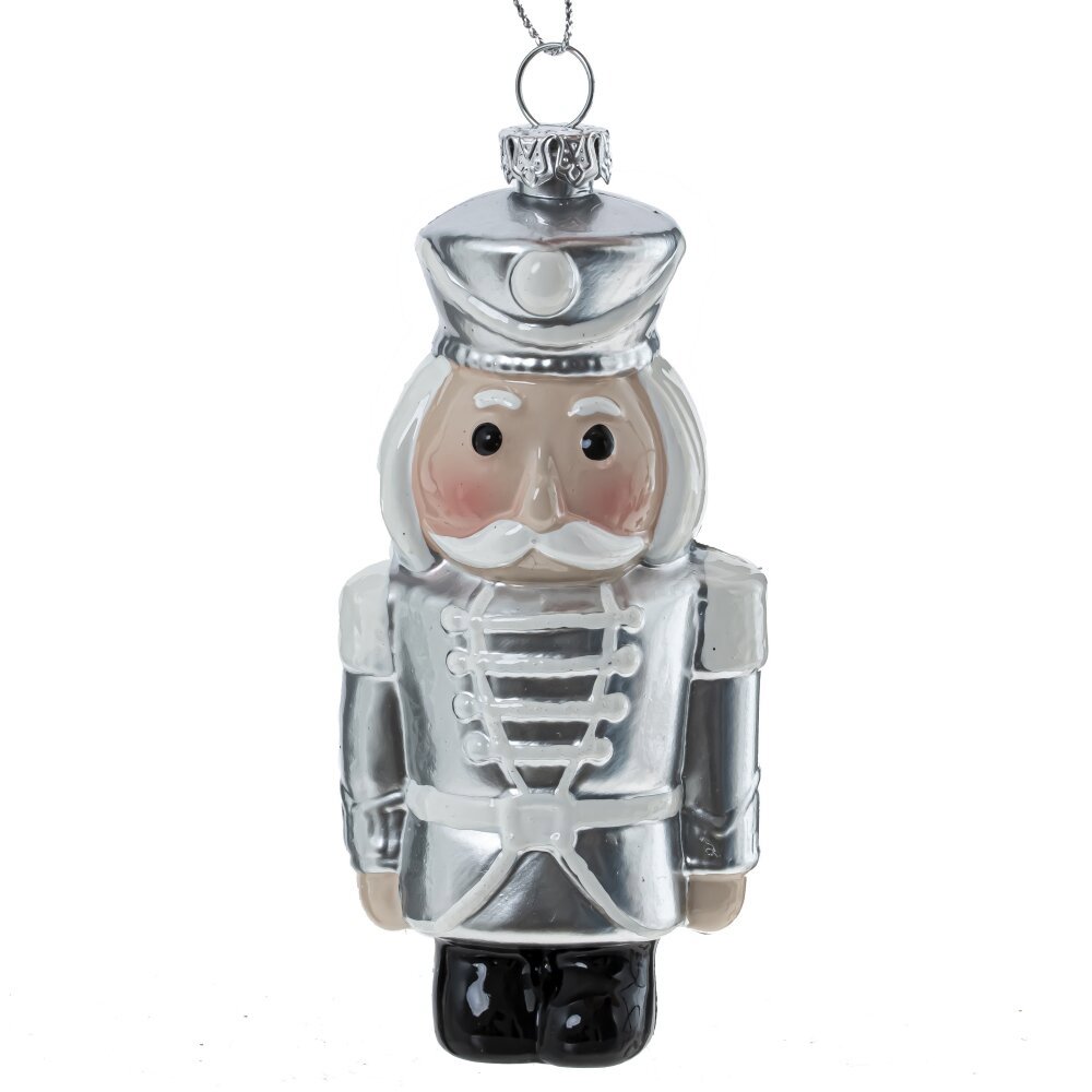 Изображение товара Украшение елочное Щелкунчик 934591 серебристо-белое 11x5.4x3.5 см