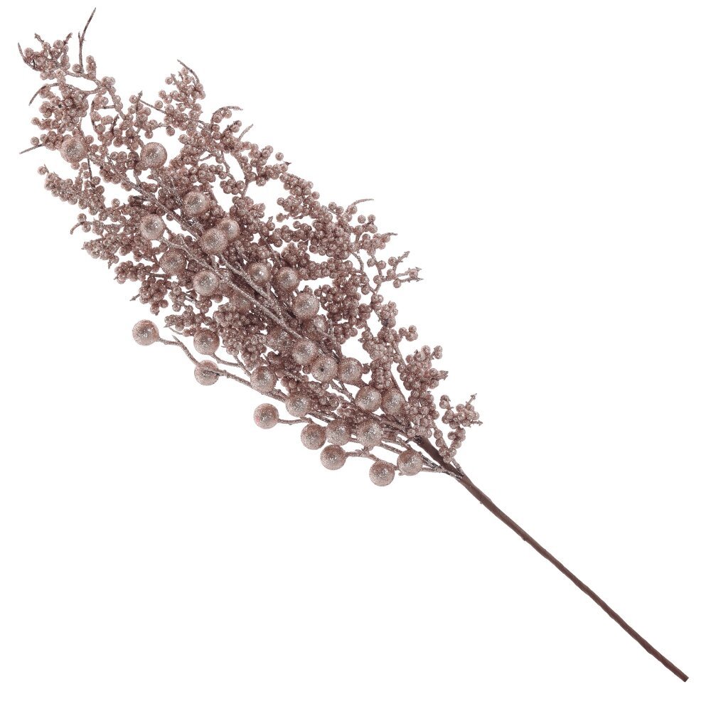 Изображение товара Декоративная рождественская ветка 74x33x6 см с ягодами и сталью