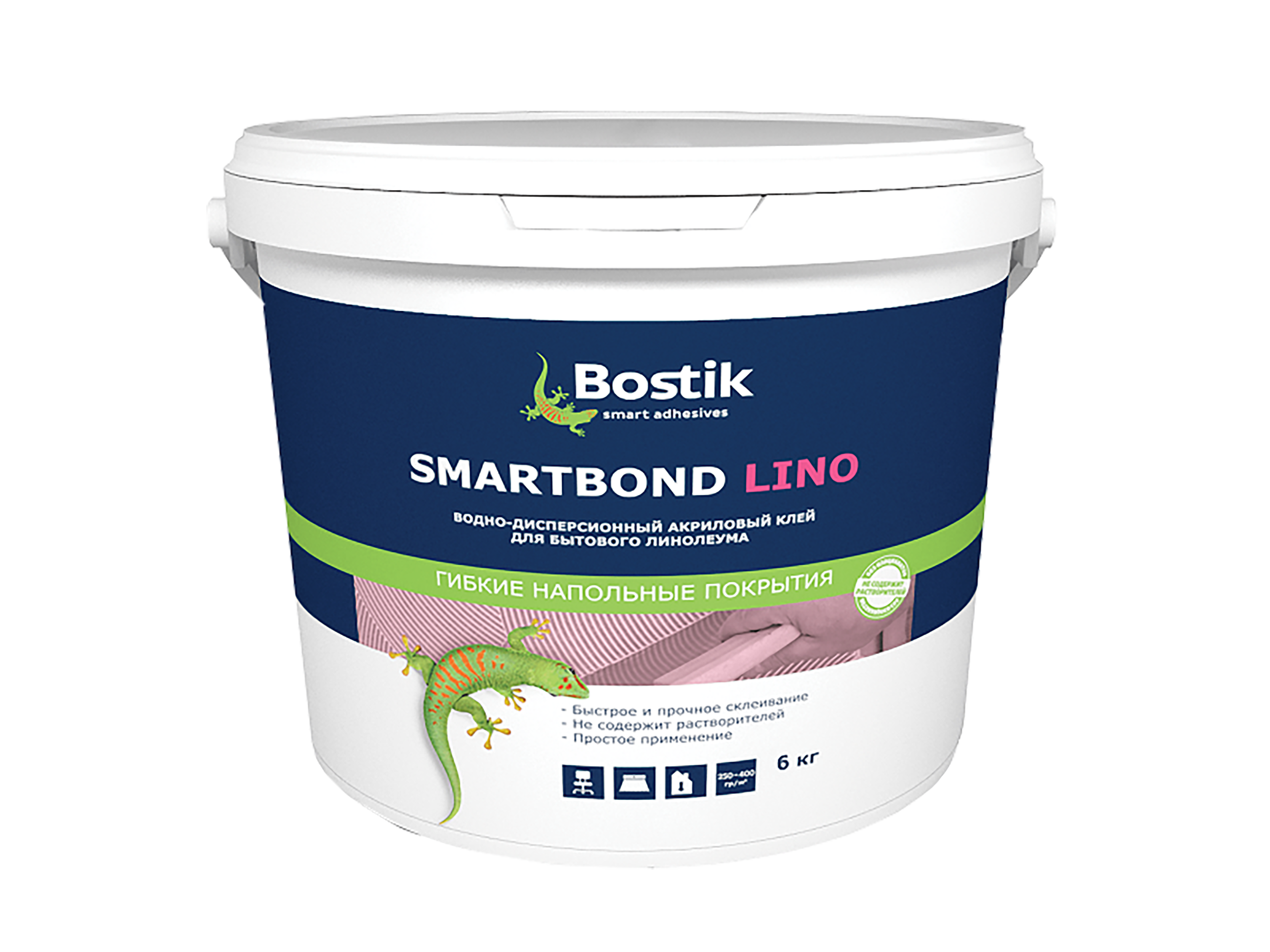 Изображение товара Клей-раствор для бытового линолеума Bostik Smartbond 6кг Изображение товара Клей-раствор для бытового линолеума Bostik Smartbond 6кг