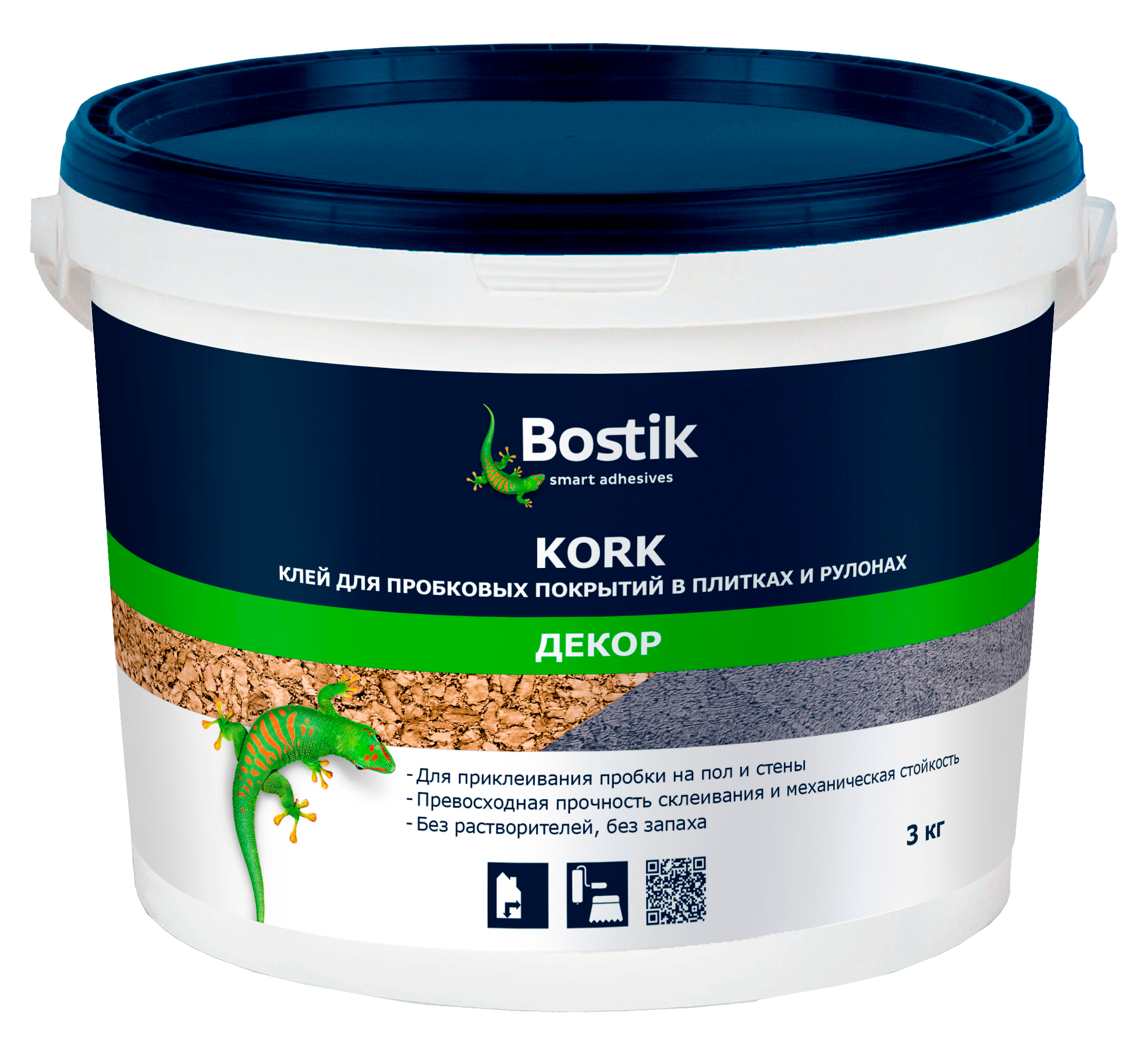Изображение товара Клей-раствор Bostik Kork для пробковых покрытий 3 кг внутри помещений Изображение товара Клей-раствор Bostik Kork для пробковых покрытий 3 кг внутри помещений
