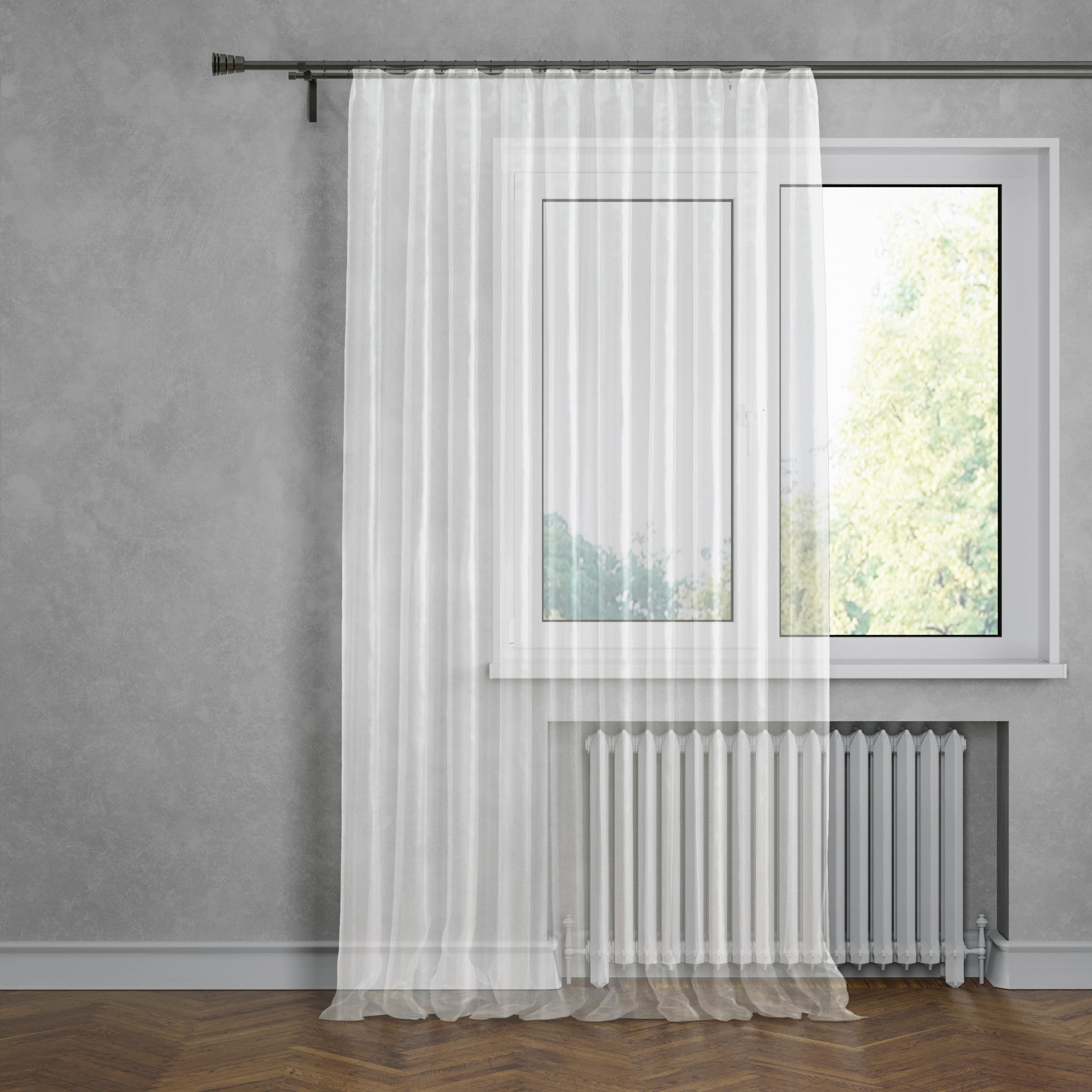 Изображение товара Тюль на ленте Inspire Polyone 300x280 см цвет белый White 0