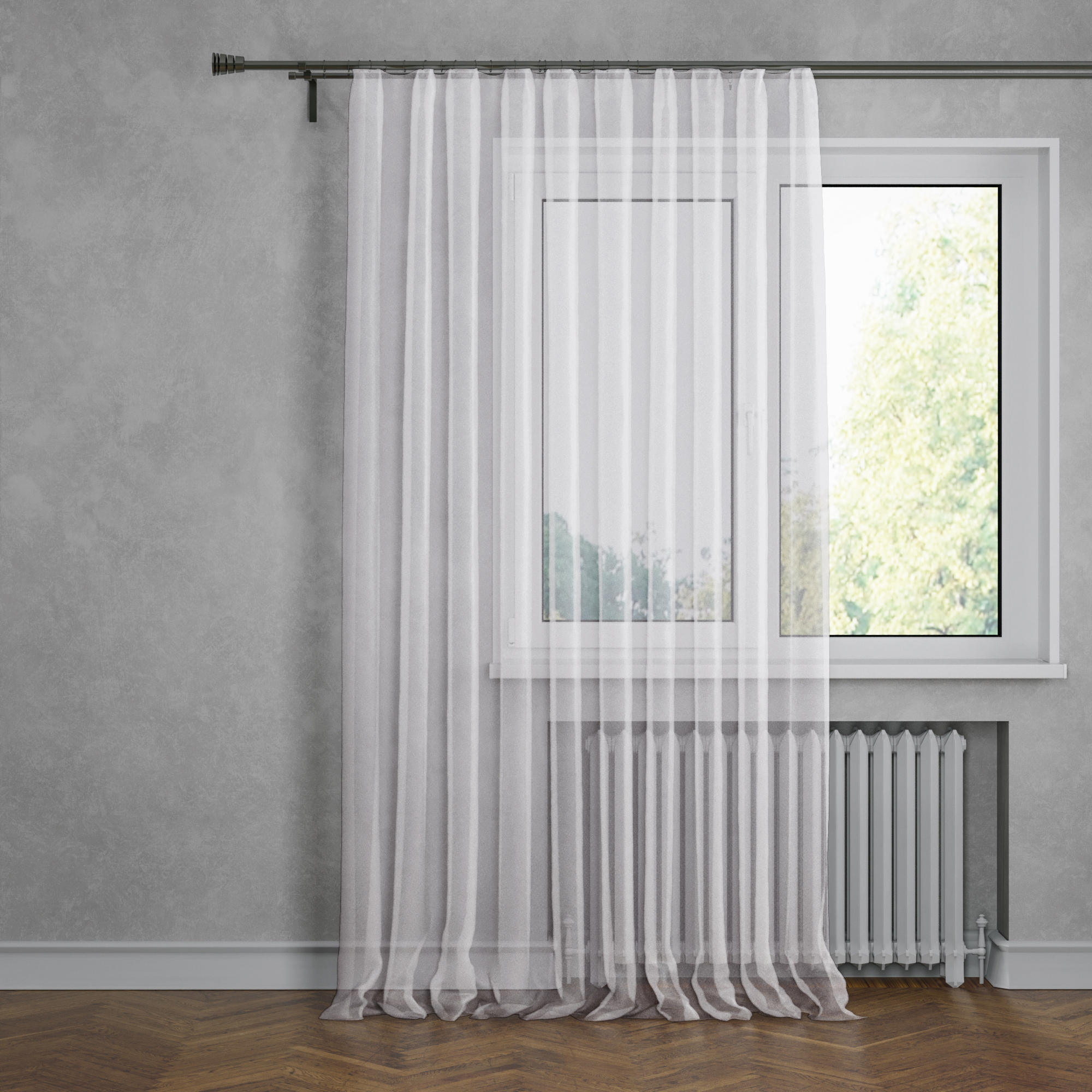 Изображение товара Тюль на ленте Мэдисон 150x280 см цвет кремовый