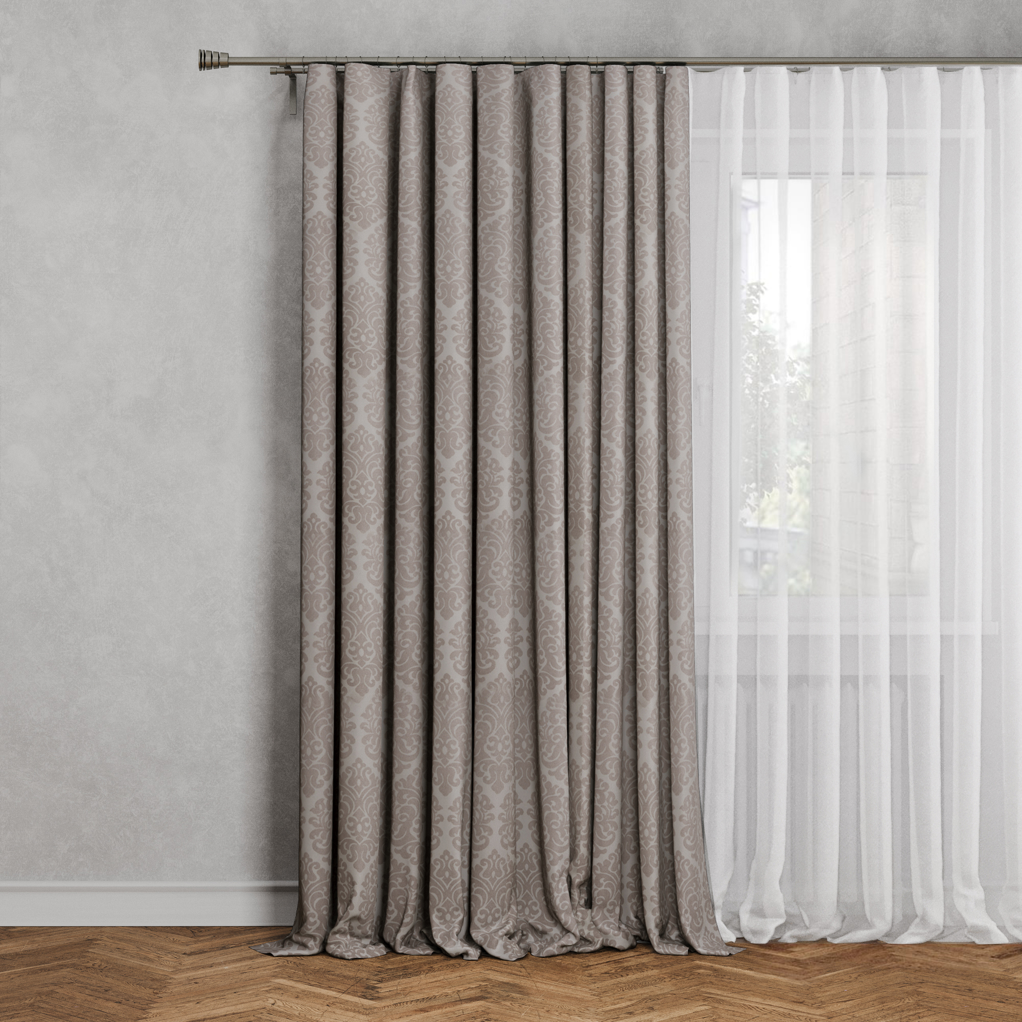 Изображение товара Штора на ленте Арба 160x260 см цвет какао