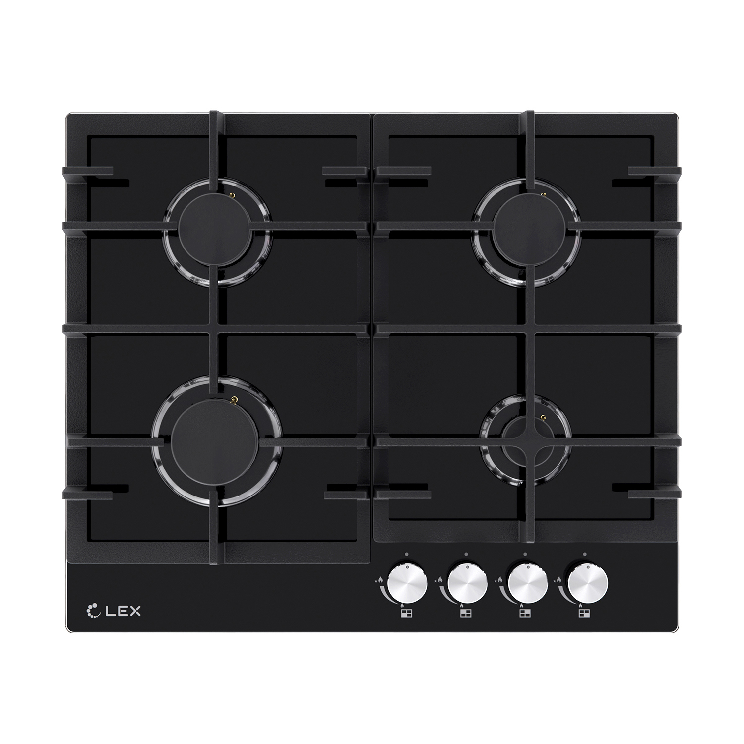 Изображение товара Газовая варочная панель Lex GVG 642A BBL 60 см 4 конфорки цвет черный