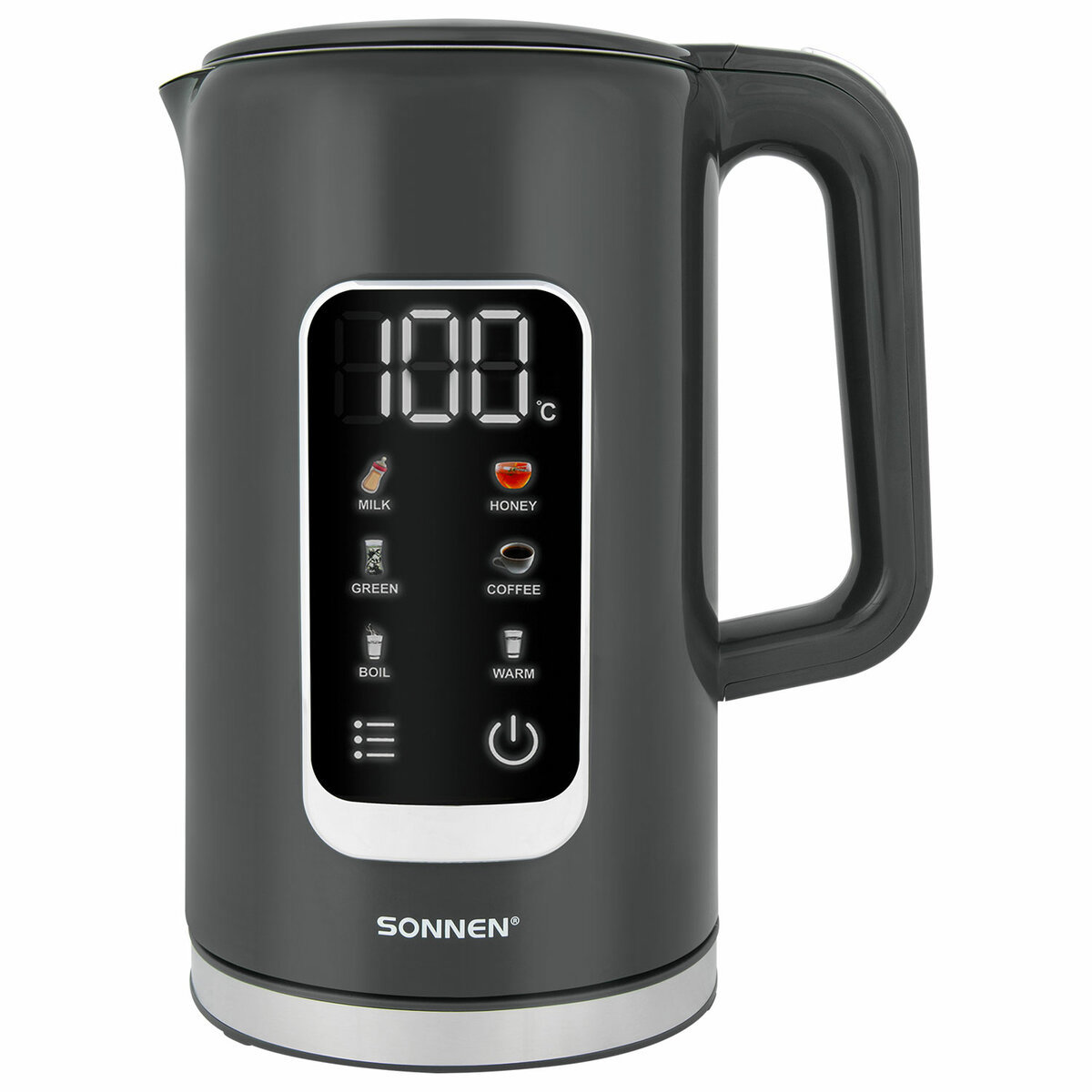 Изображение товара Электрический чайник Sonnen KT-8723G 1.7 л нержавейка сенсорный дисплей