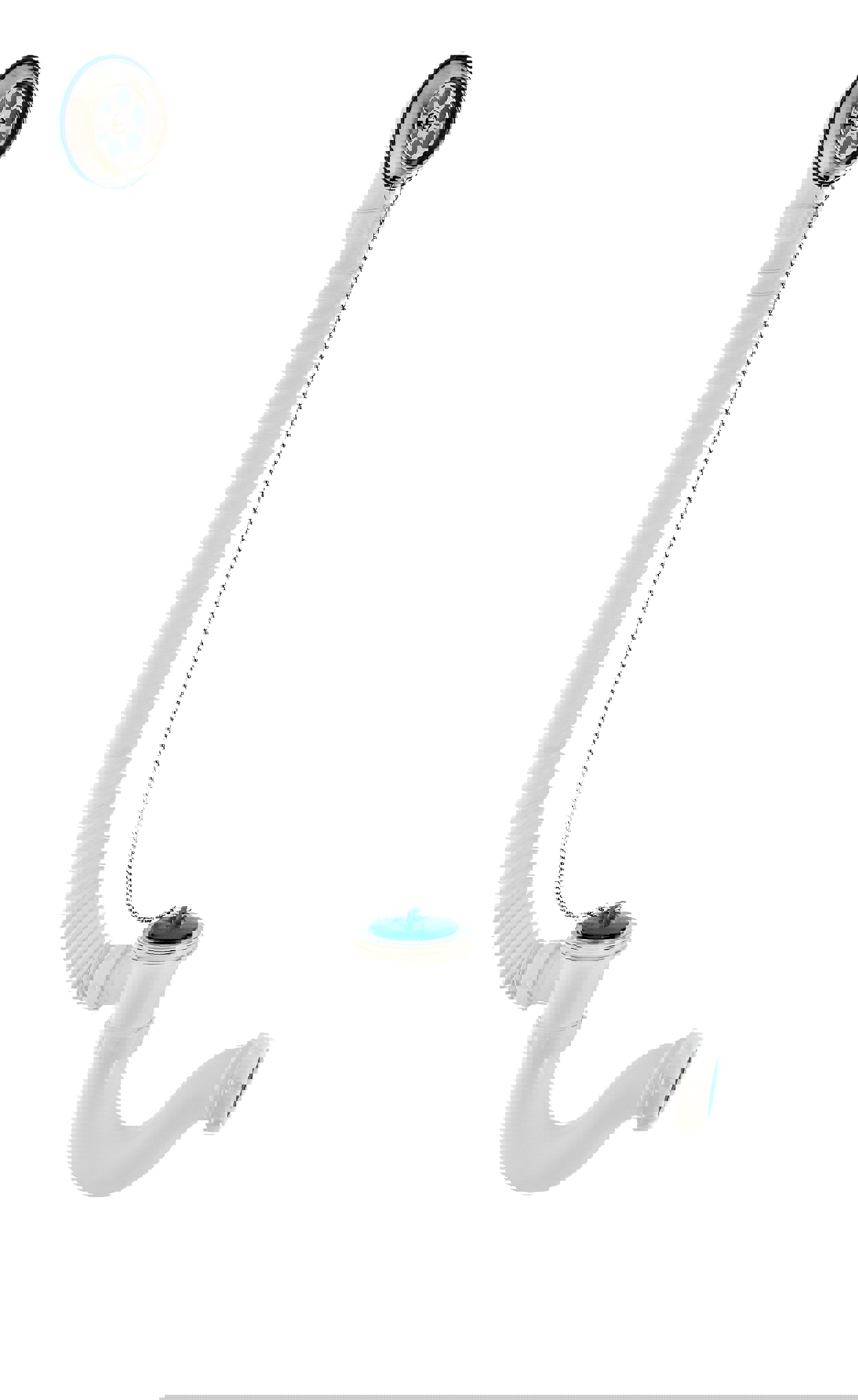 Изображение товара Сифон для ванны BAU Dream 32 мм телескопический хром белый, Россия