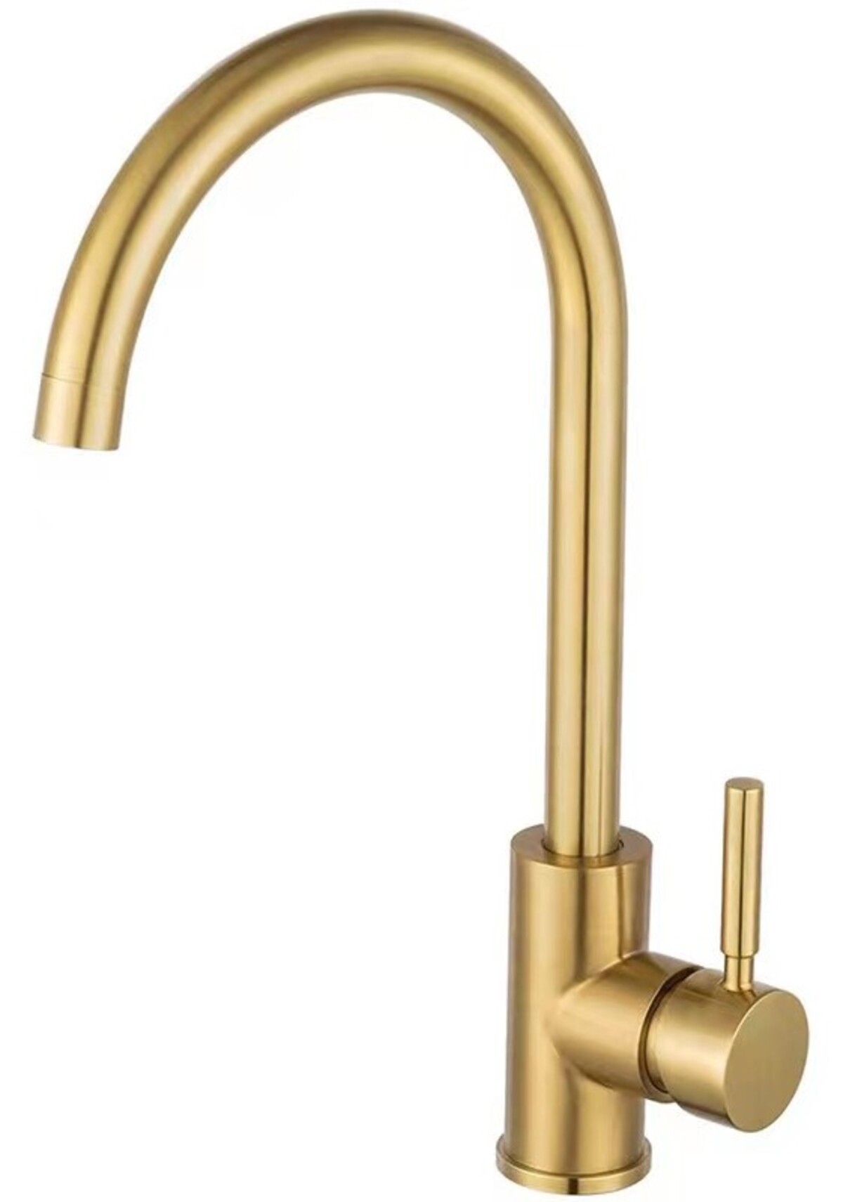 Изображение товара Смеситель для кухни Hoffger HFG-385 поворотный излив 38.5 см цвет золотой