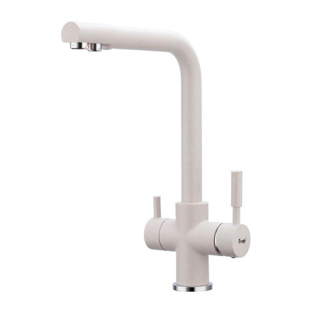 Изображение товара Смеситель для кухни Frap F4352-24 поворотный излив 31.8 см цвет молочный