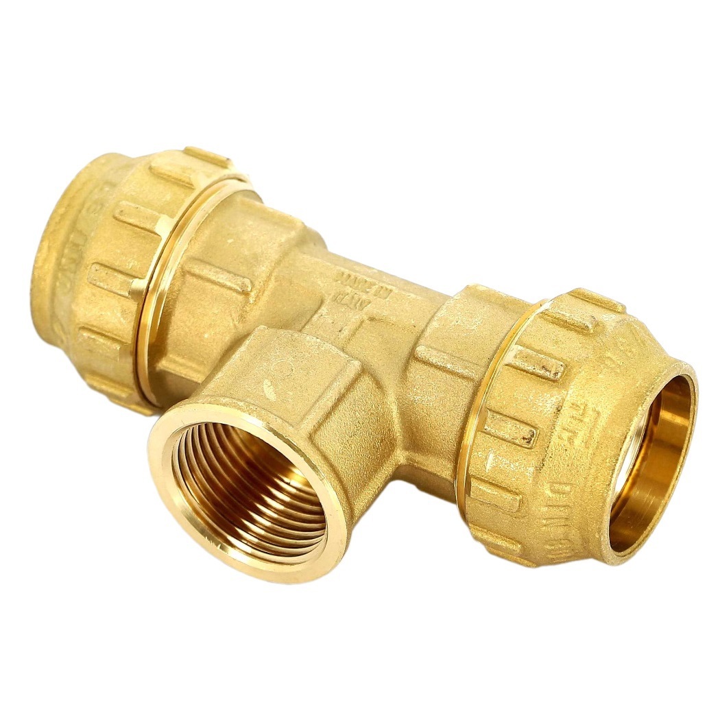 Изображение товара Тройник комбинированный Tiemme 40x1 ¼ дюйма латунь, обжимной и резьбовой монтаж