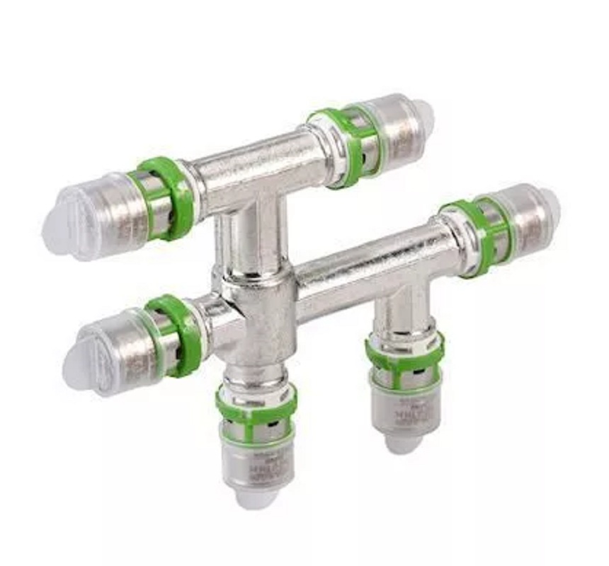 Изображение товара Крестовина Comap 20x16x20 мм латунь для систем водоснабжения, пресс-фитинг