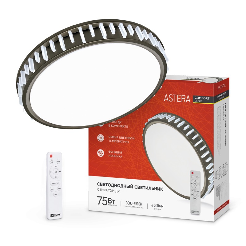 Изображение товара Светильник ЖКХ светодиодный IN HOME 75 Вт IP40 накладной с изменением цвета