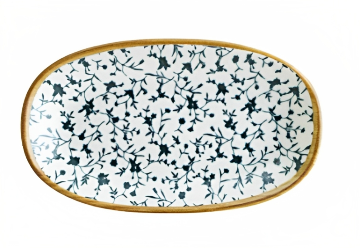 Изображение товара Блюдо сервировочное Bonna Calif 17x3x29 см фарфор белое для презентации