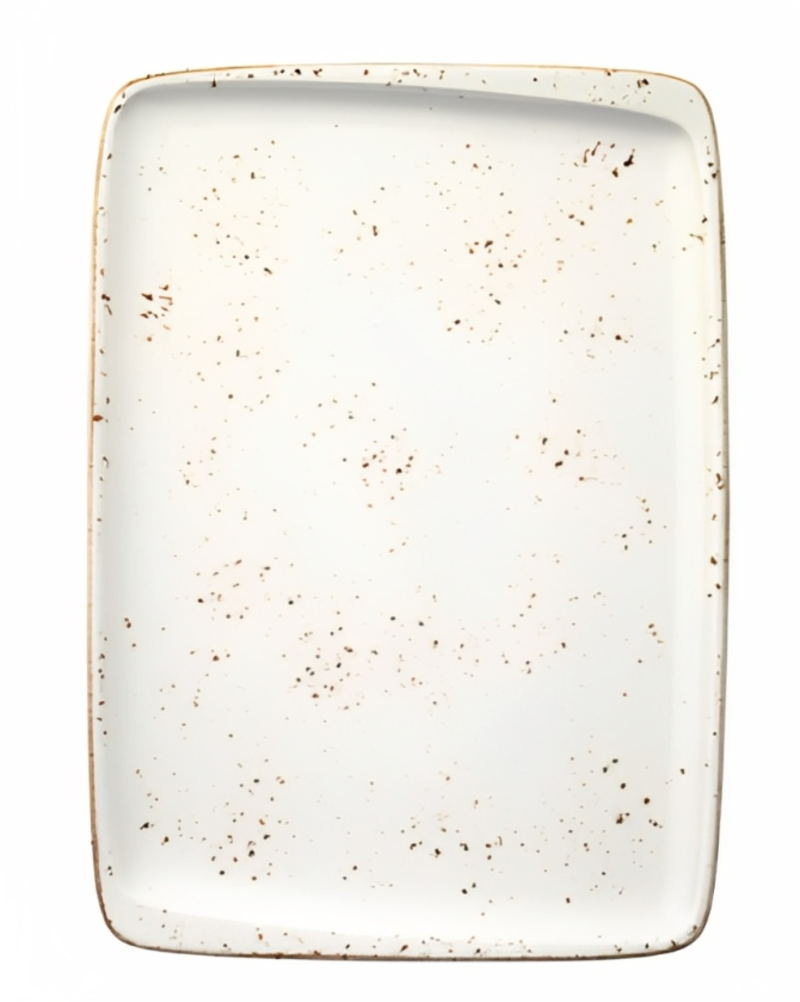 Изображение товара Блюдо сервировочное Bonna Grain 16x2x23 см фарфор белый для профессиональной кухни