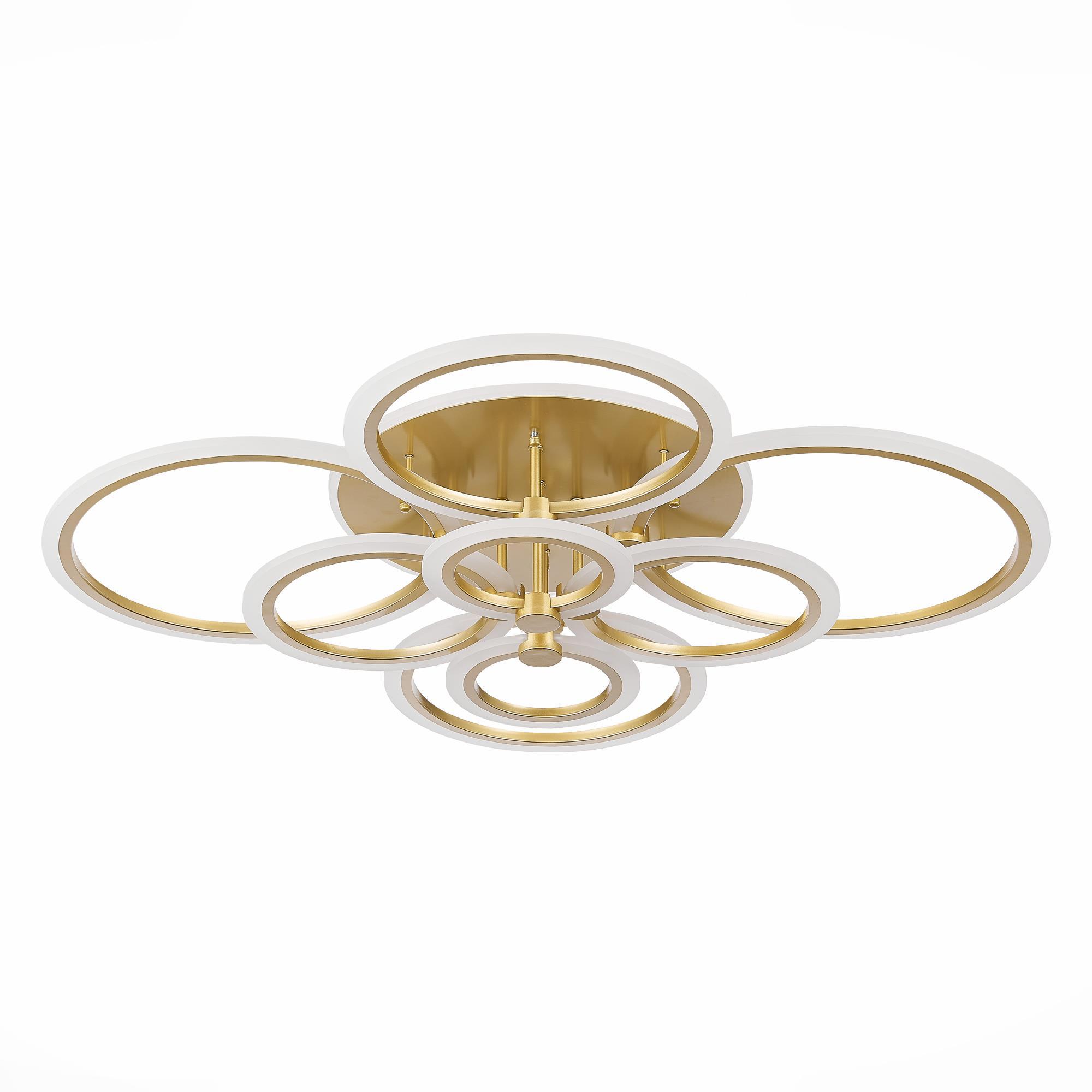 Изображение товара Светильник настенно-потолочный светодиодный Alma light AL5001C212GD-RGB Cresso 34 м² регулируемый белый свет цвет жёлтый/золотой