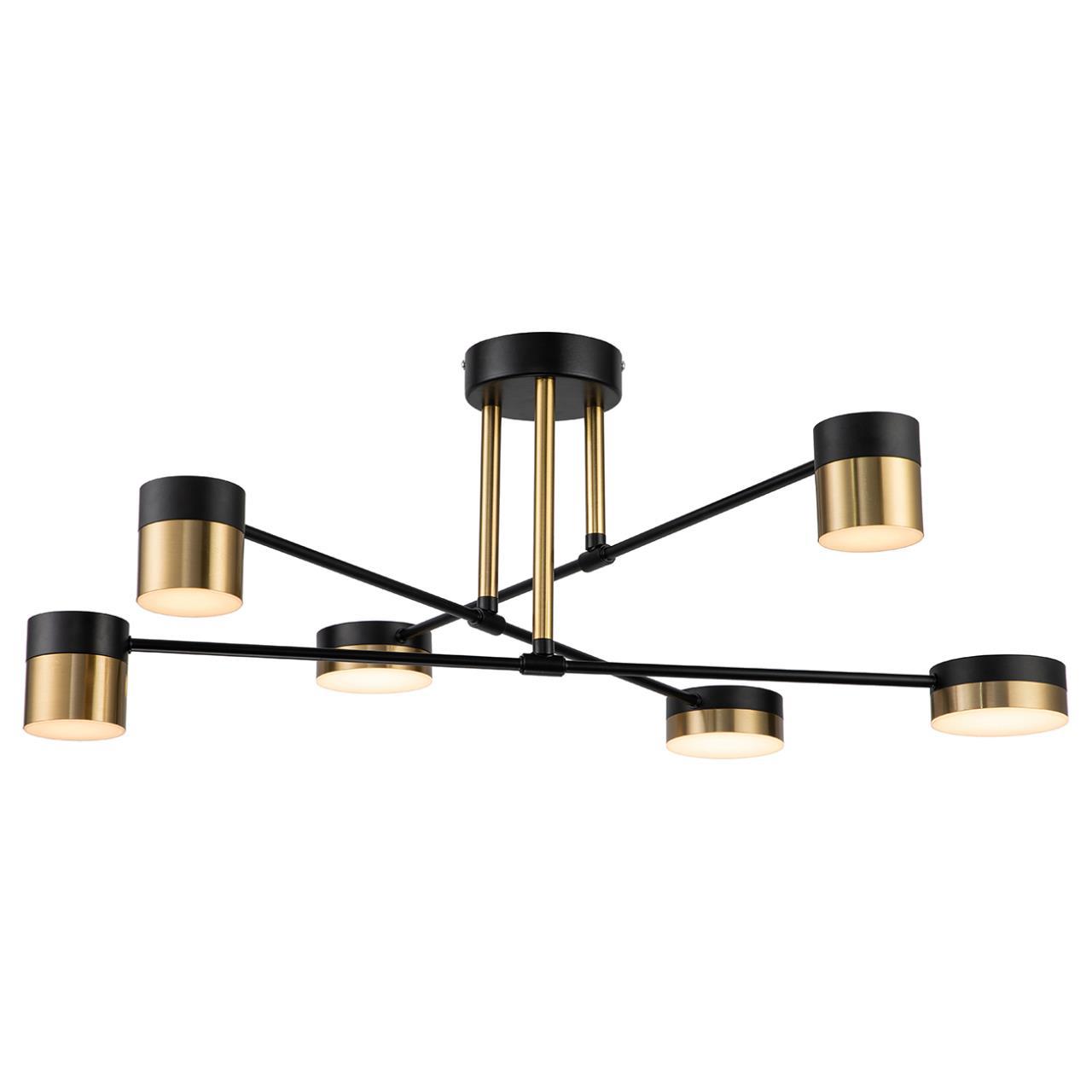 Изображение товара Потолочный светодиодный светильник ESCADA 10244-6LED 54W для 8 м² нейтральный белый черный металлич