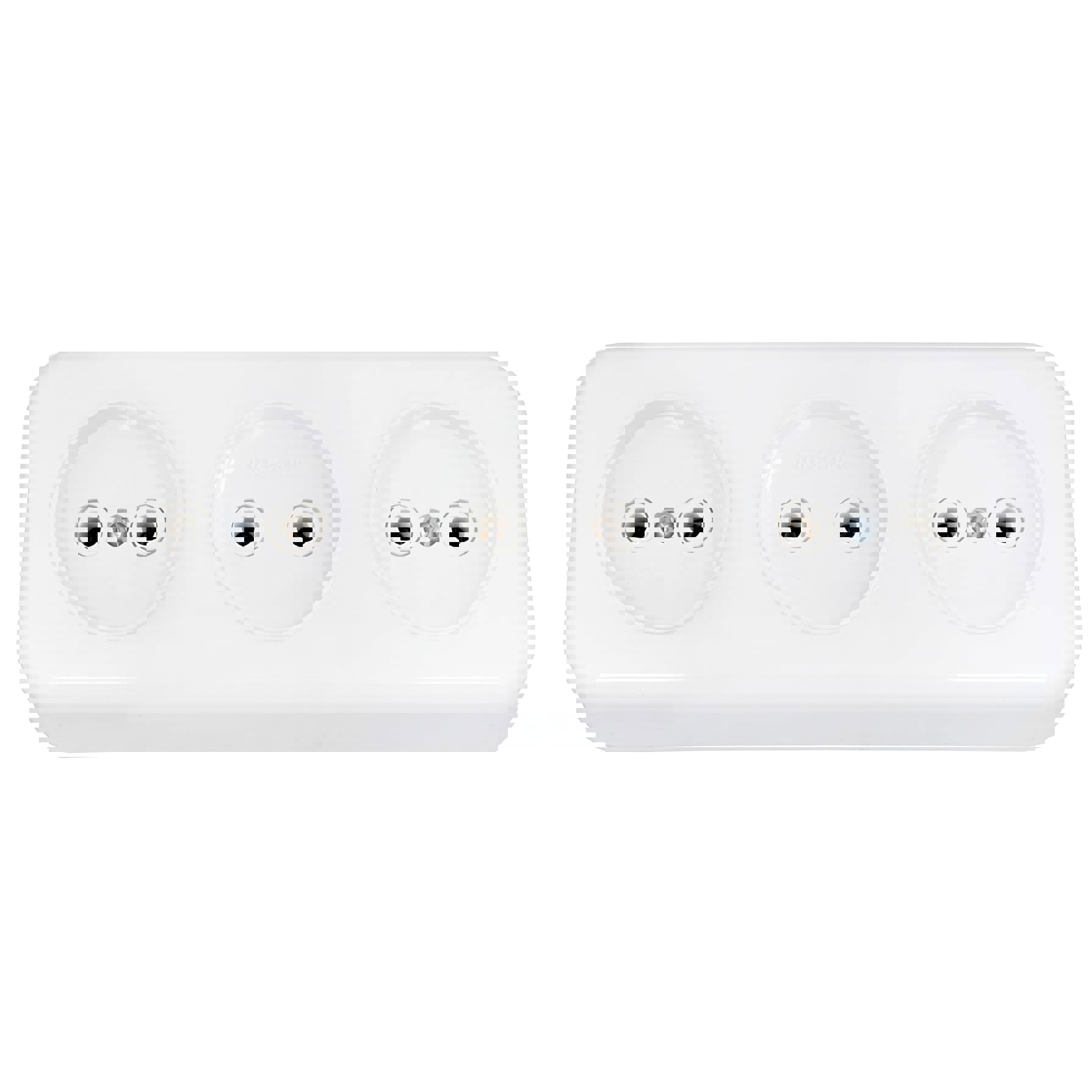 Изображение товара Розетка тройная накладная Прочие изделия Bylectrica РА16-244 цвет белый