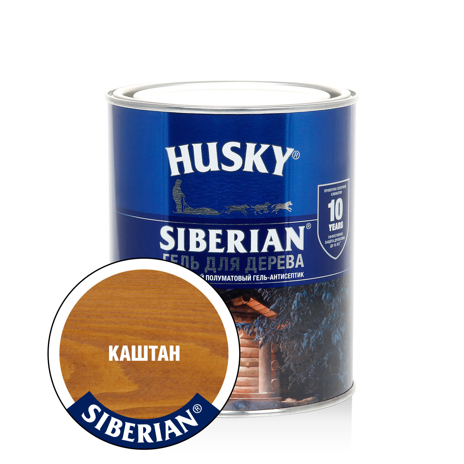 Изображение товара Антисептик HUSKY полуматовый каштан 0.9 л