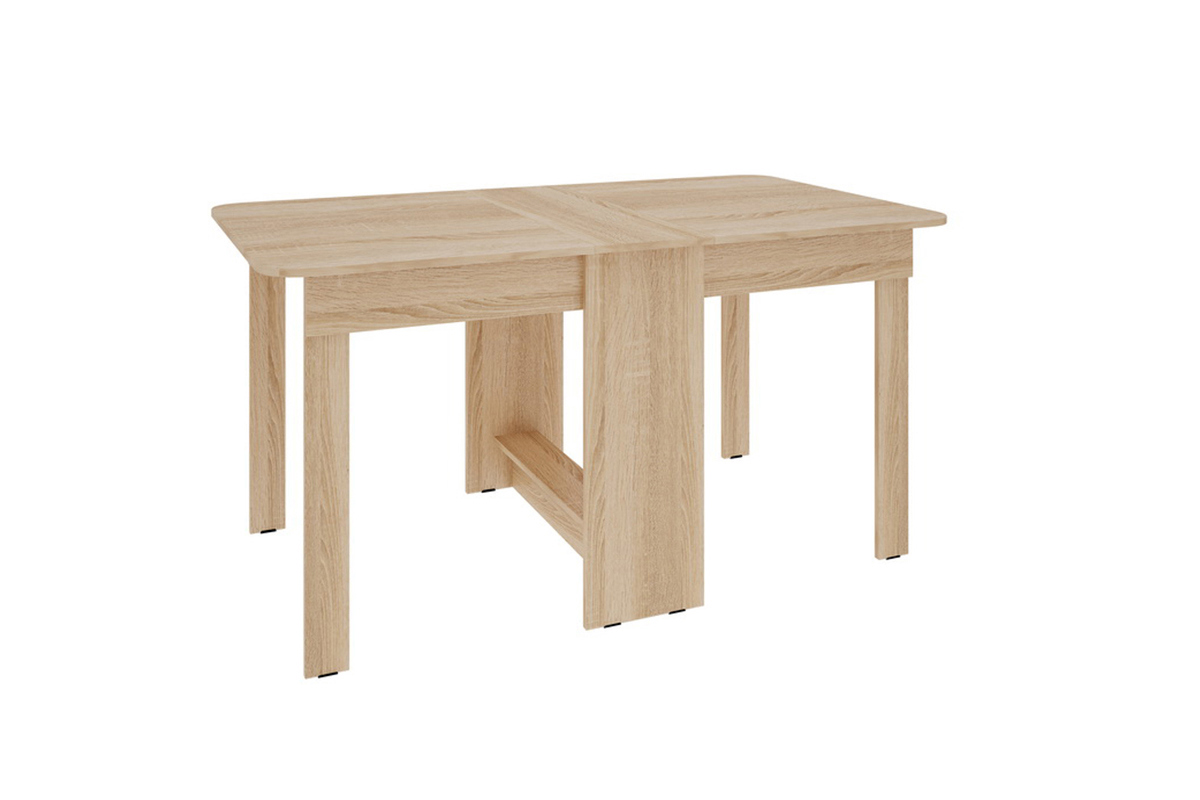 Изображение товара Классический прямоугольный кухонный стол Мебелсон Km 29x150 см, раскладной, дуб сонома