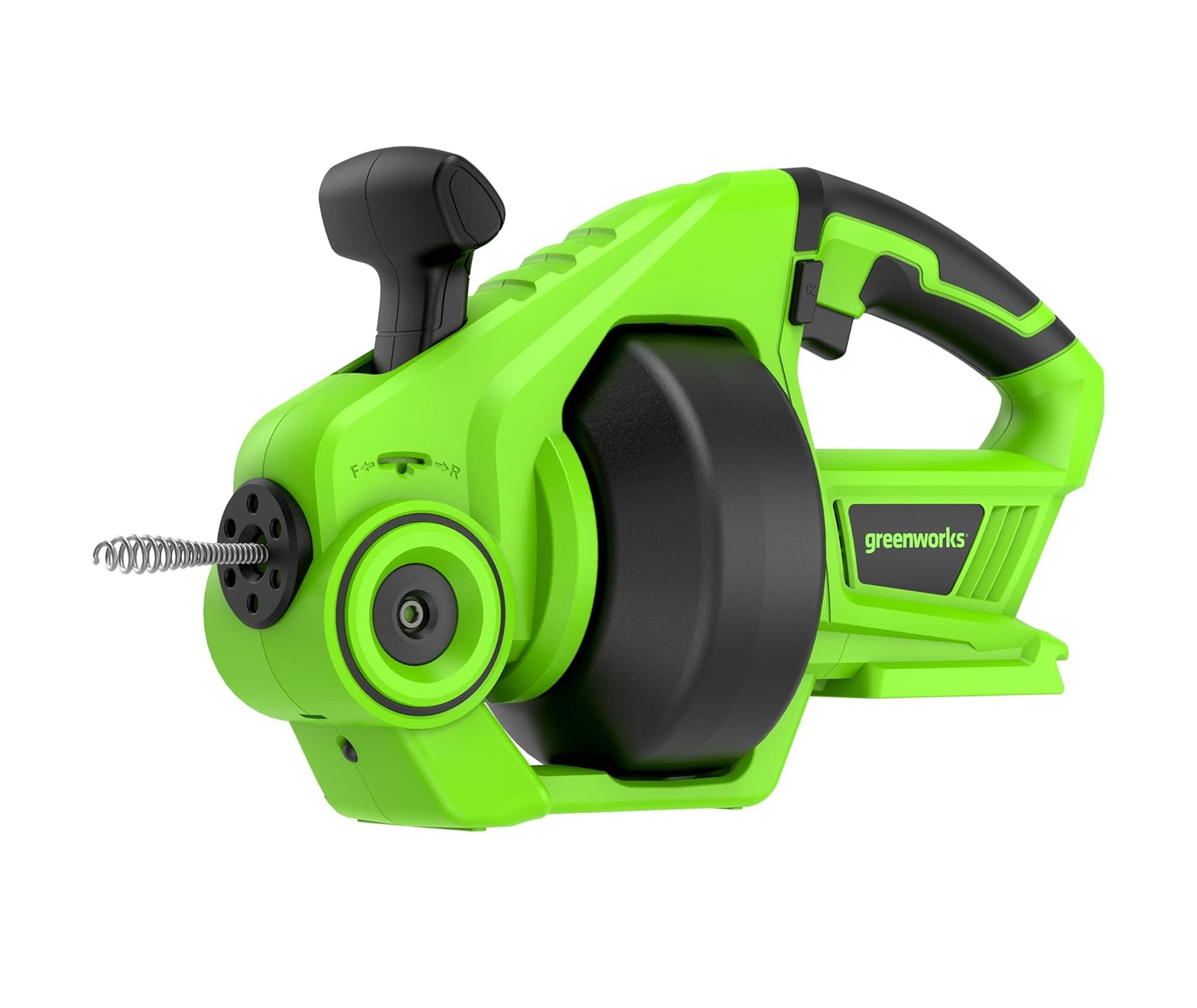 Изображение товара Аккумуляторный сантехнический трос Greenworks G24DA 6 мм 7 м для прочистки труб