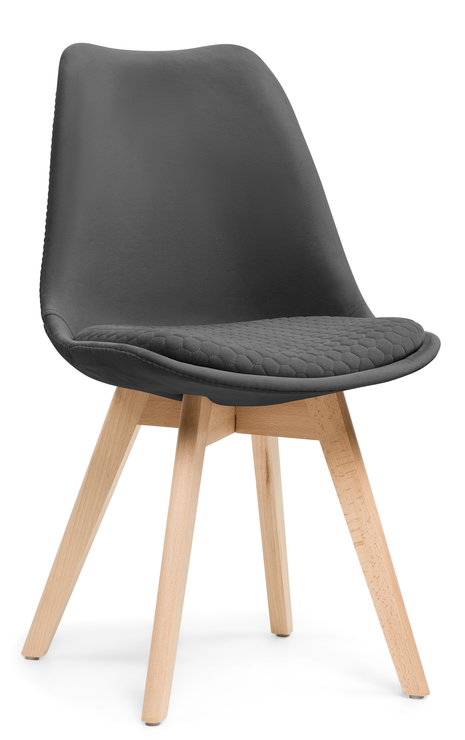 Изображение товара Стул Woodville Bonuss 50x82x57 см велюр цвет темно-серый
