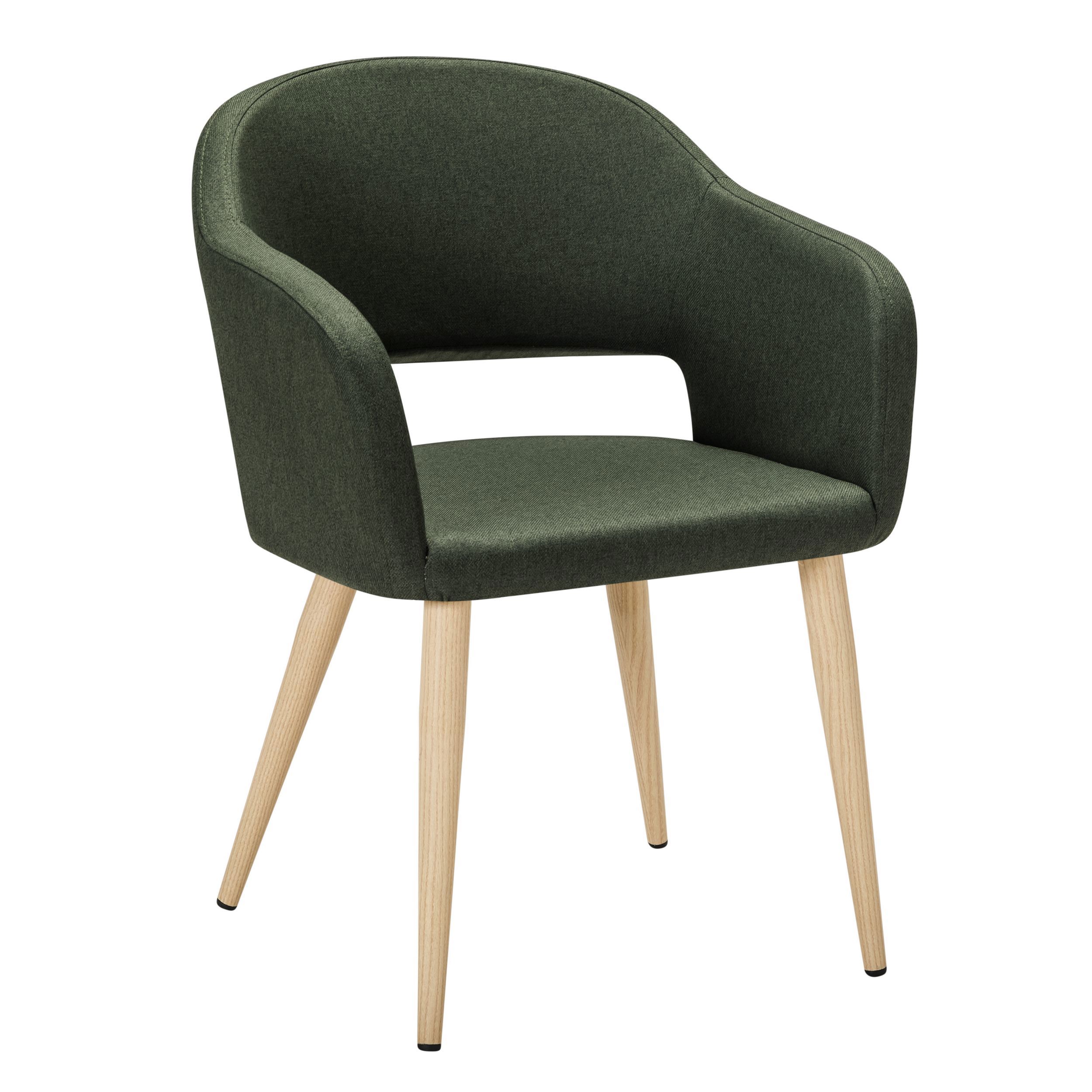 Изображение товара Кухонный стул R-home Oscar 77.5x59x60 см зеленый/дуб современный дизайн