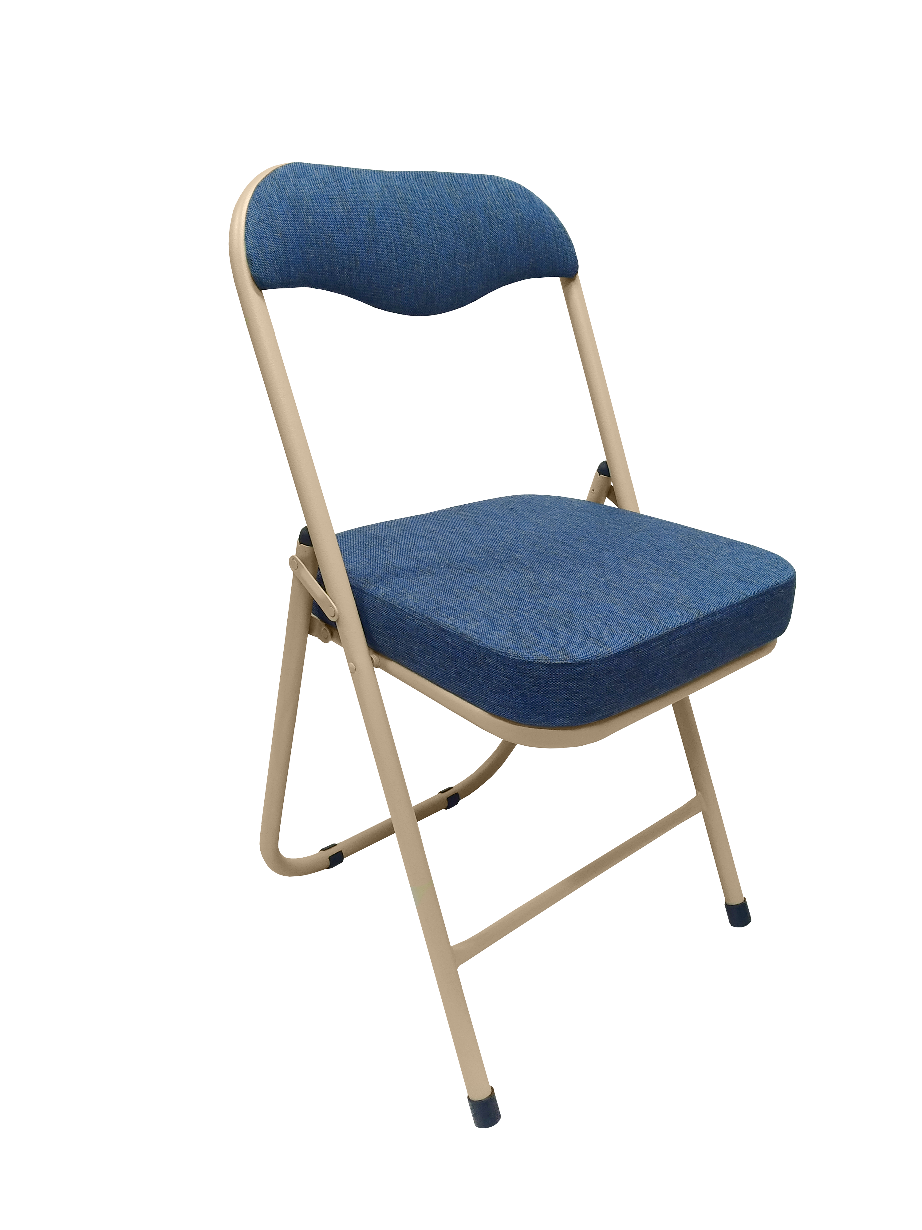 Изображение товара Складной кухонный стул Comfur 46x47x82.5см из стали и рогожки, темно-синий