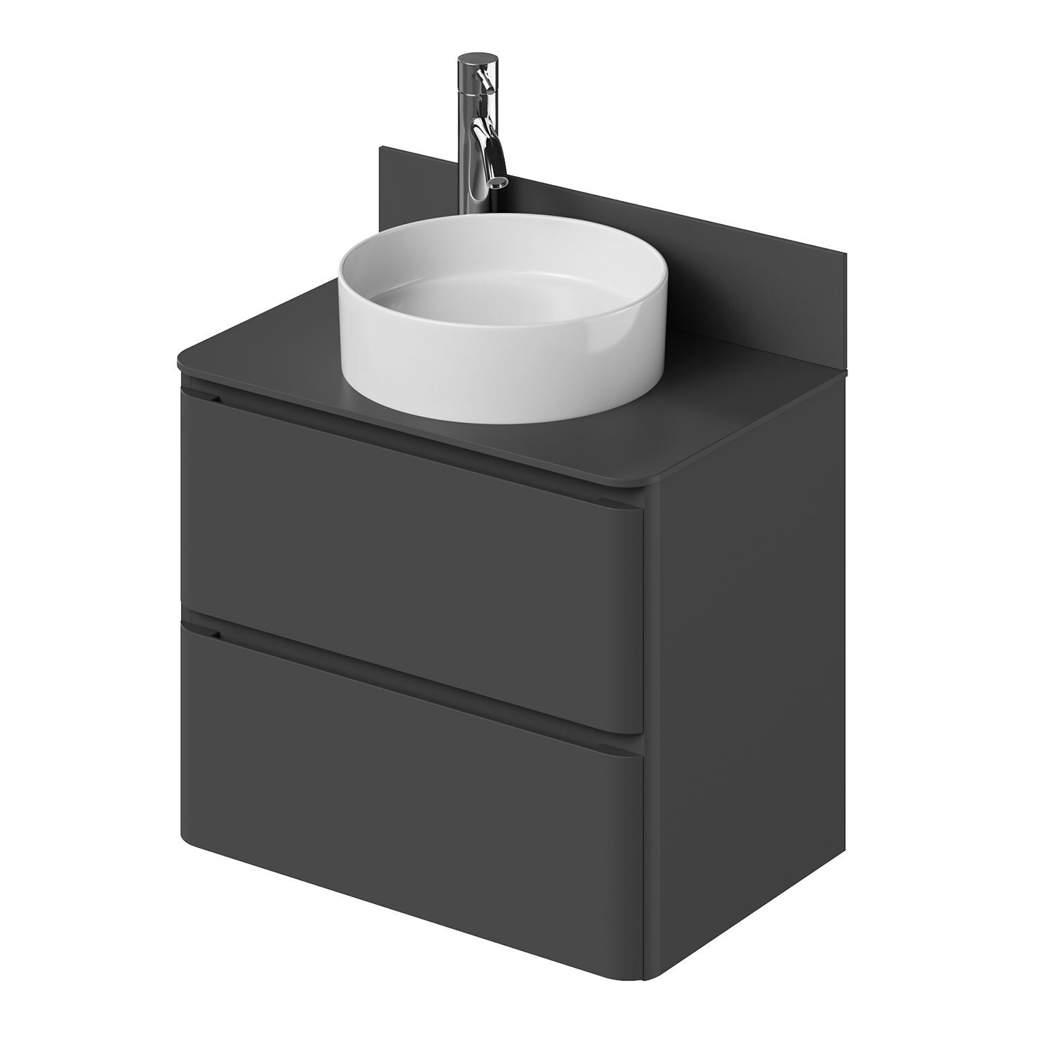 Изображение товара Тумба подвесная для ванной Итана Roberto 70 графит с ящиками