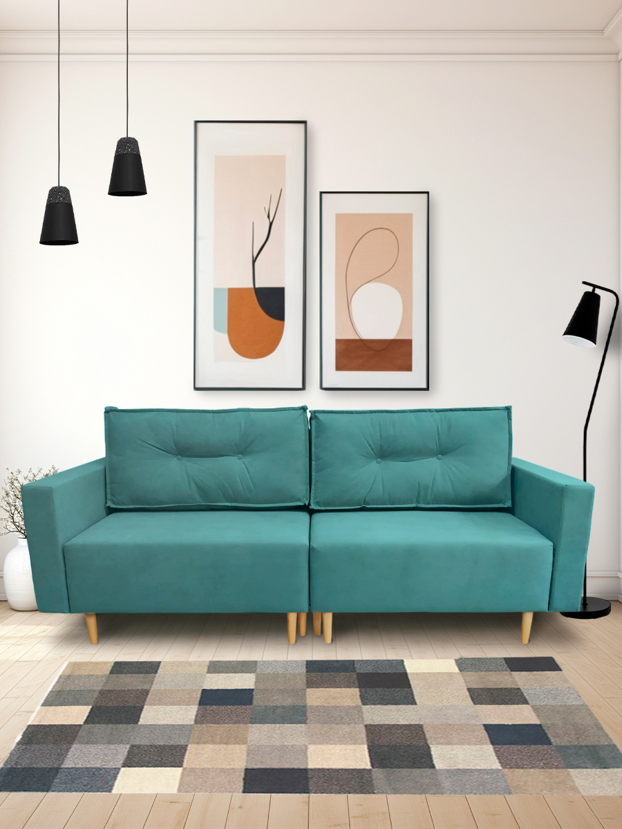Изображение товара Диван раскладной CITYHD Коломбо 217x84 см бирюзовый