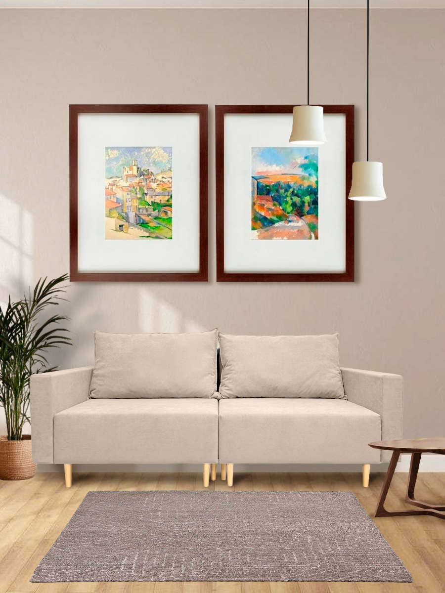 Изображение товара Раскладной диван Cityhd Денвер двухспальный 217x84x85 см велюр бежевый