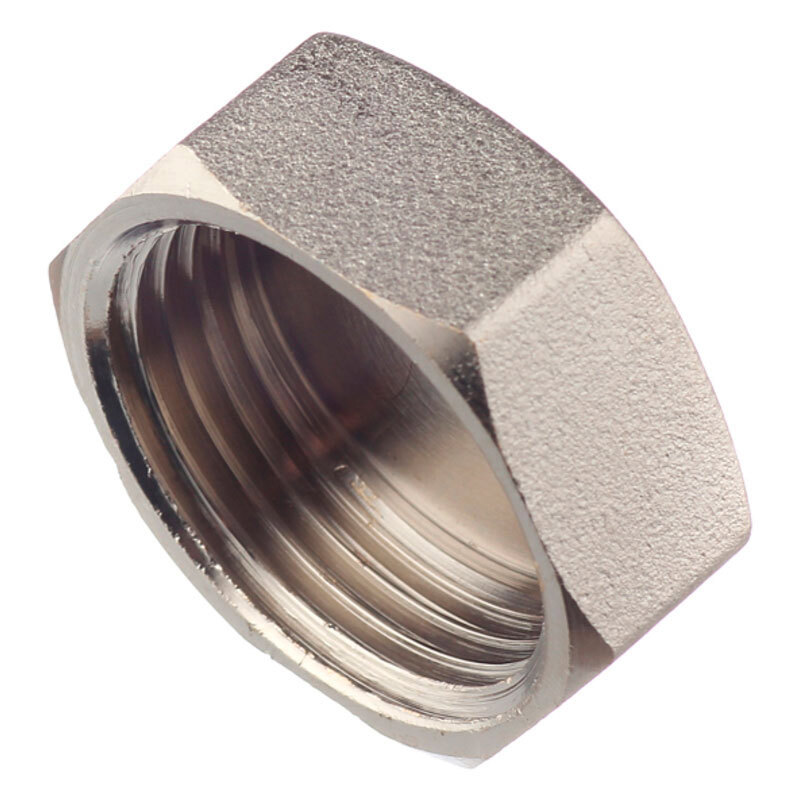 Изображение товара Заглушка Valtec 1 ВР латунь никелированная для систем водоснабжения