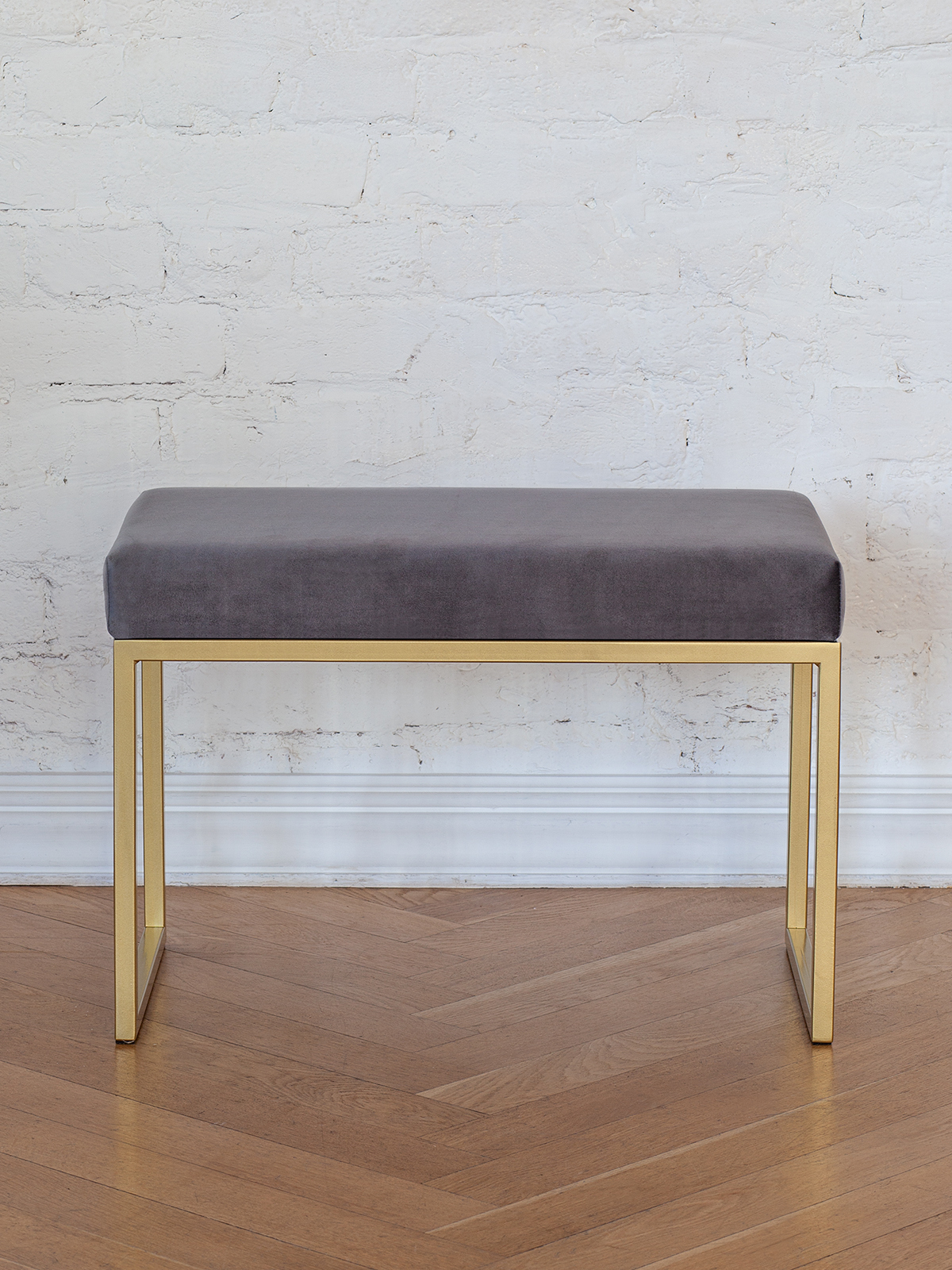 Изображение товара Банкетка Greenween Alba smart Mouse Grey 35x45x65 см цвет золотой