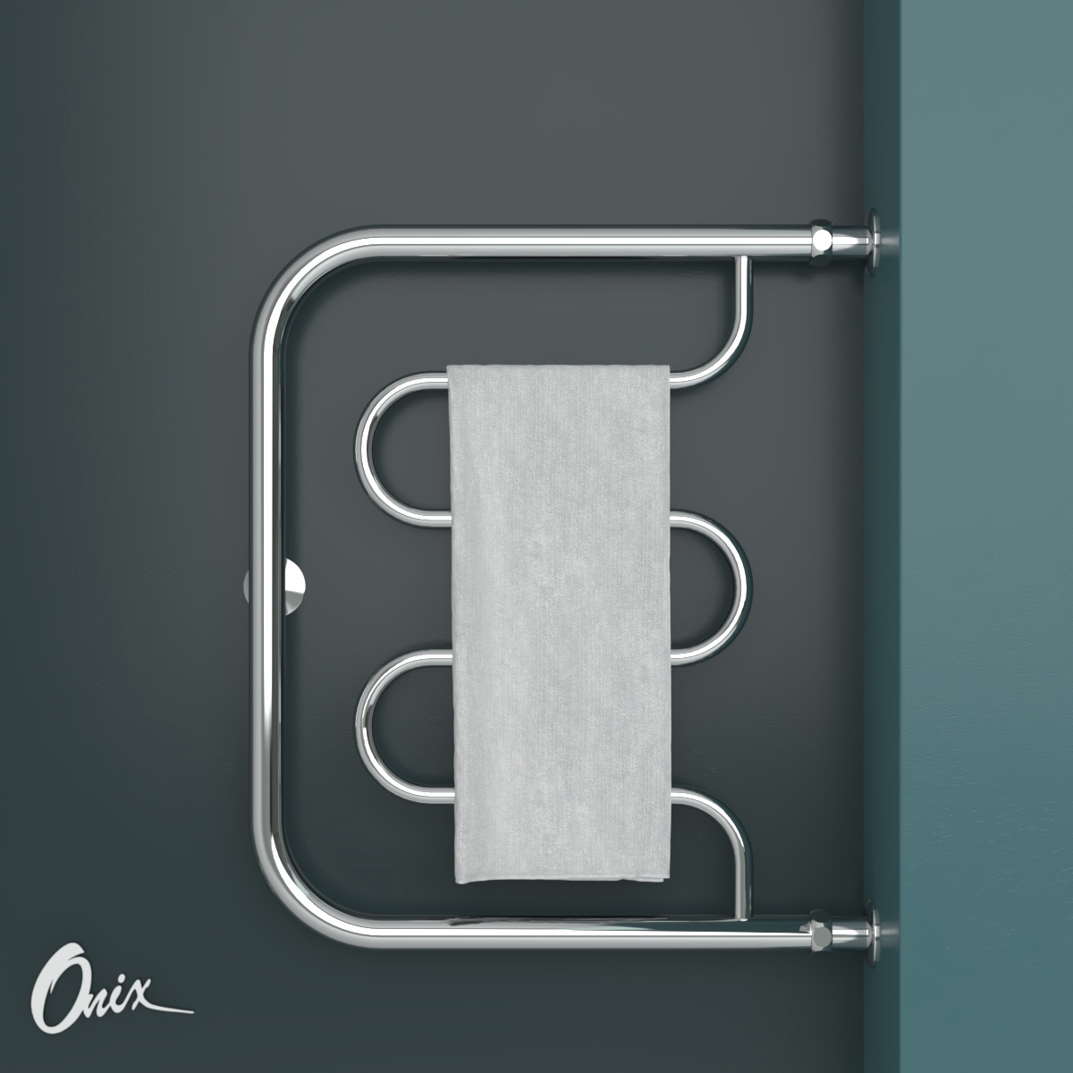 Изображение товара Водяной полотенцесушитель ONIX Country Direct Right размеры 600x500 хром Изображение товара Водяной полотенцесушитель ONIX Country Direct Right размеры 600x500 хром