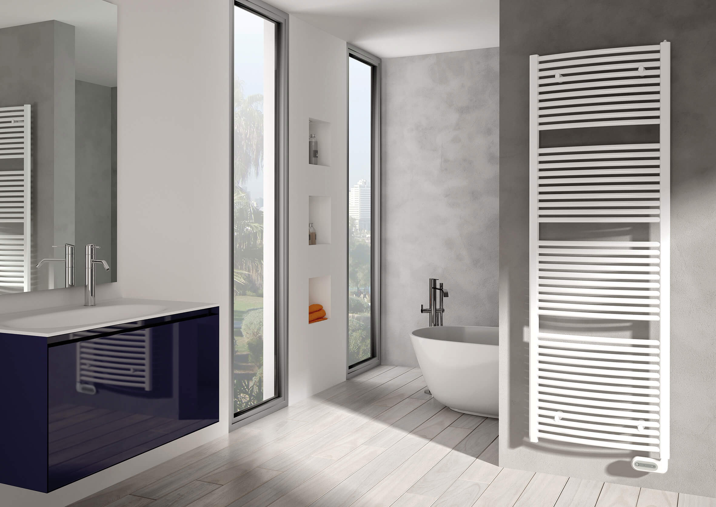 Изображение товара Водяной полотенцесушитель Irsap Venus 818x497 см, белый, сталь, 15 перекладин