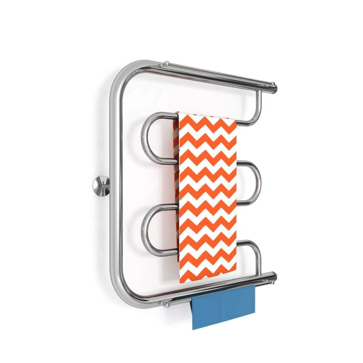 Изображение товара Водяной полотенцесушитель Zigzag D 60x60 см с полкой из нержавеющей стали Россия