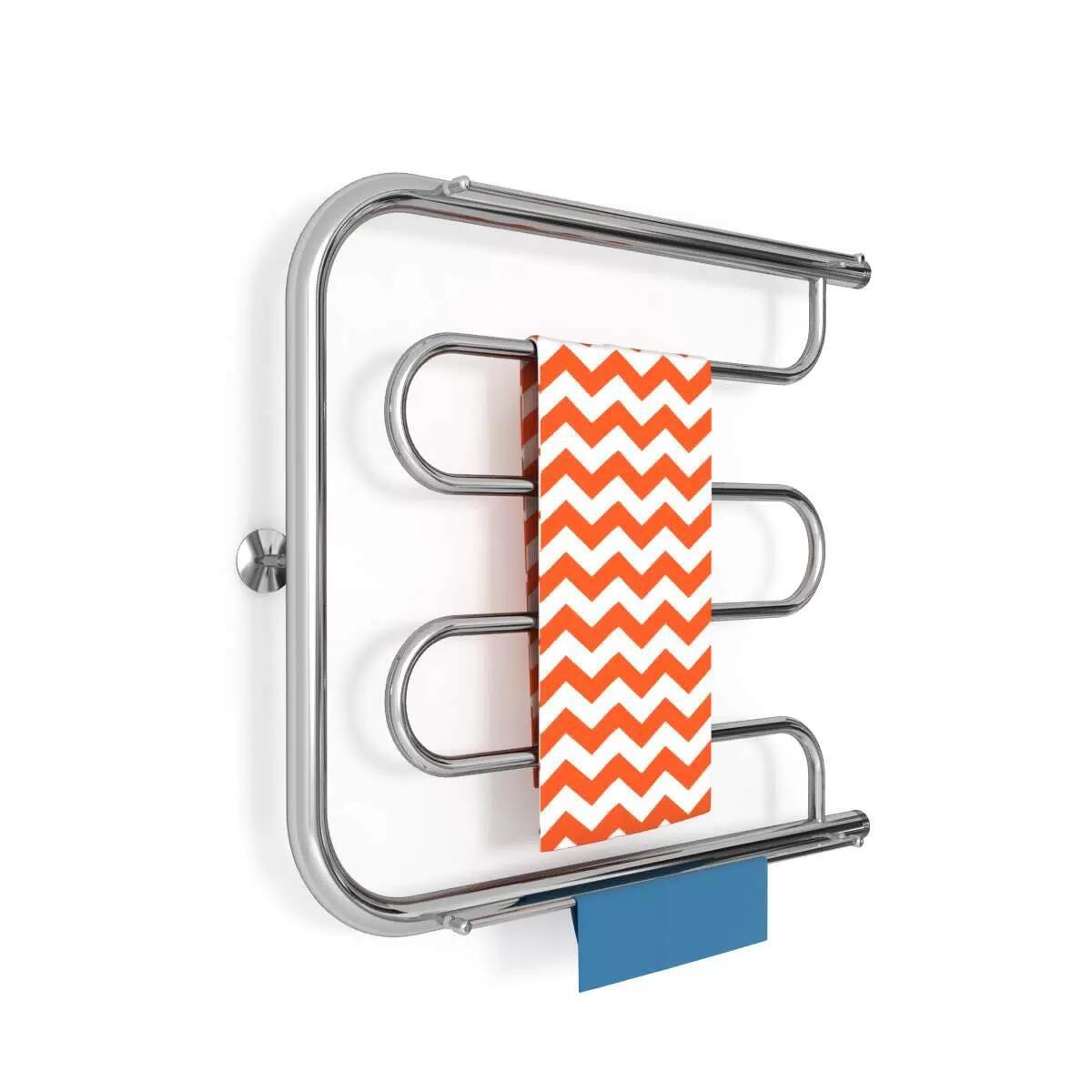 Изображение товара Водяной полотенцесушитель Zigzag D 70x60 см с полкой нержавеющая сталь Россия