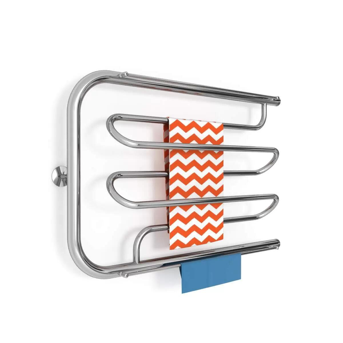 Изображение товара Водяной полотенцесушитель Zigzag Dw 80x50 см с полкой нержавеющая сталь Россия