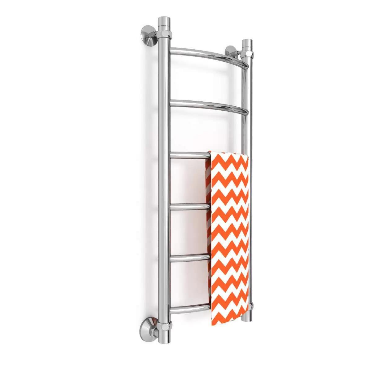 Изображение товара Водяной полотенцесушитель Zigzag R 30x80 см из нержавеющей стали с универсальным подключением